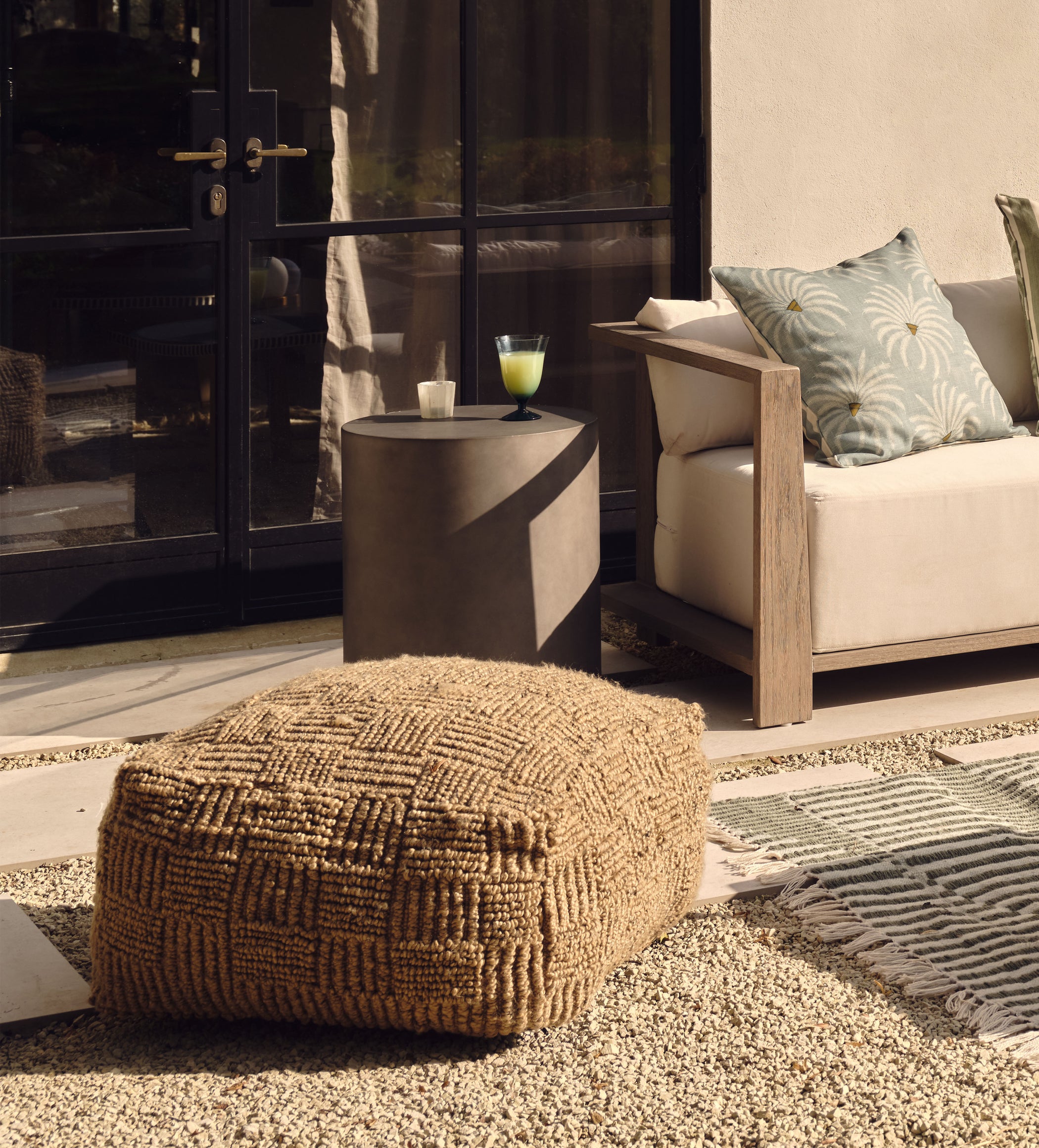 Skala Indoor/Outdoor Floor Cushion - Barley