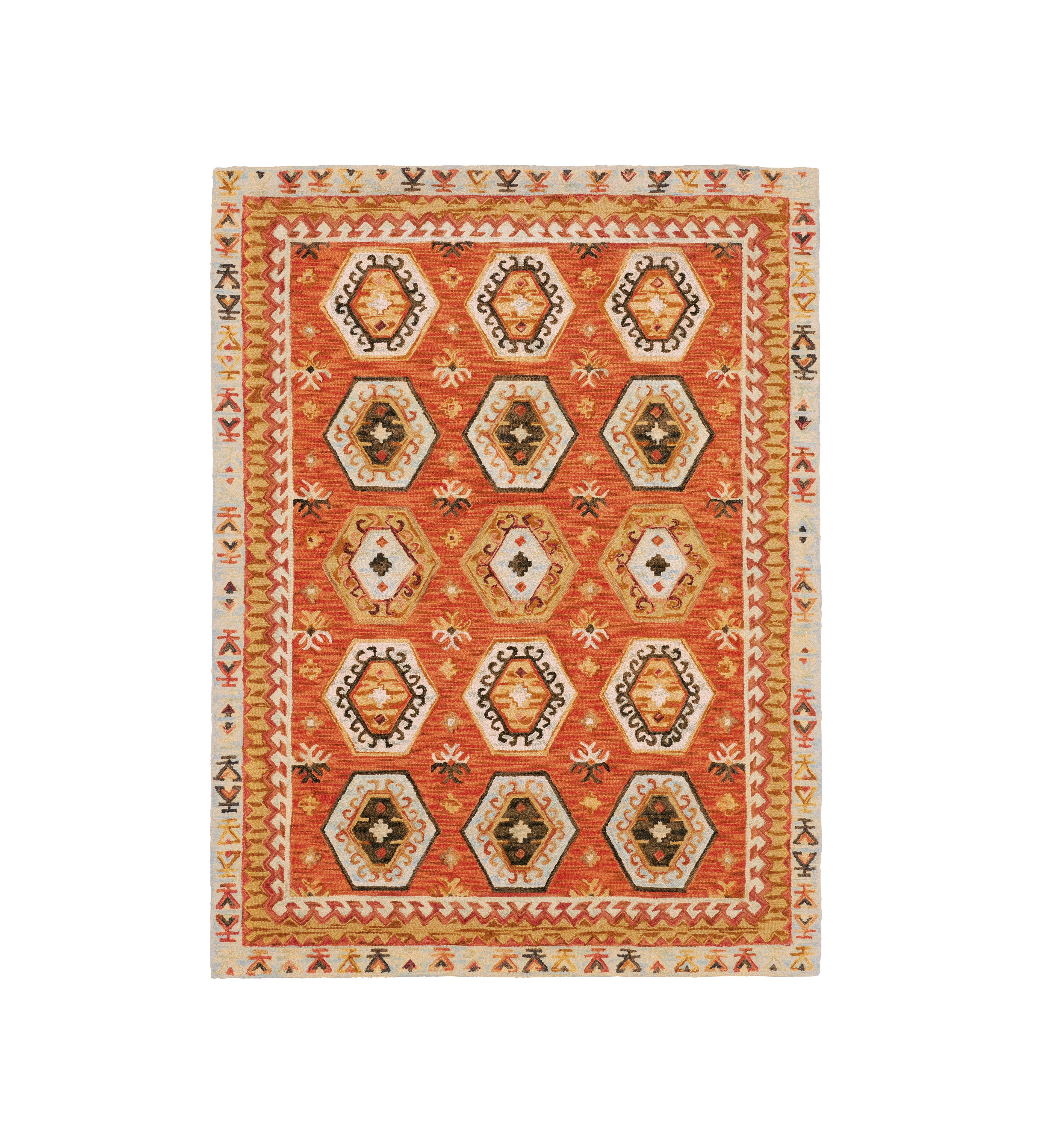 Alanya Hand-Tufted Rug 180x240cm - Multi-Coloured | OKA