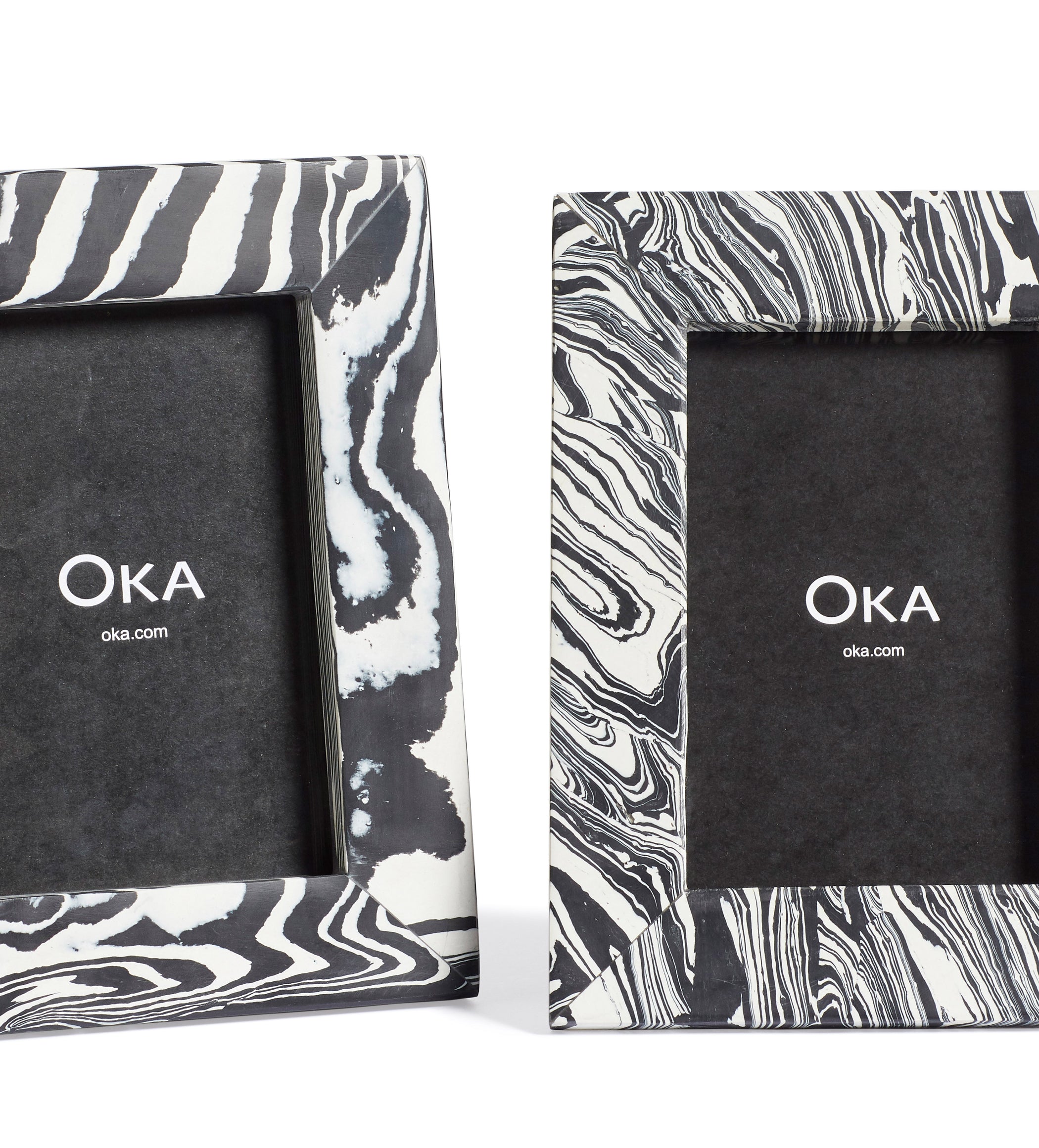 Anise Marbled Frame - Small - Black/White