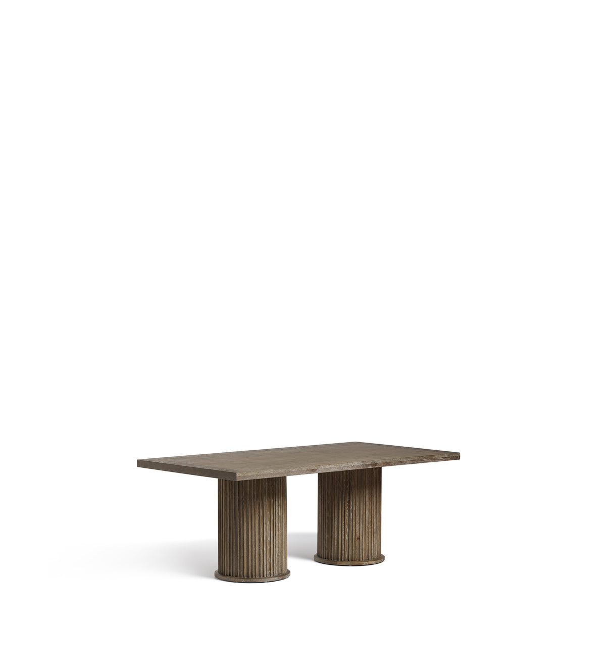 Marcus Rectangular Dining Table - Small - Burnt Oak Brown | OKA