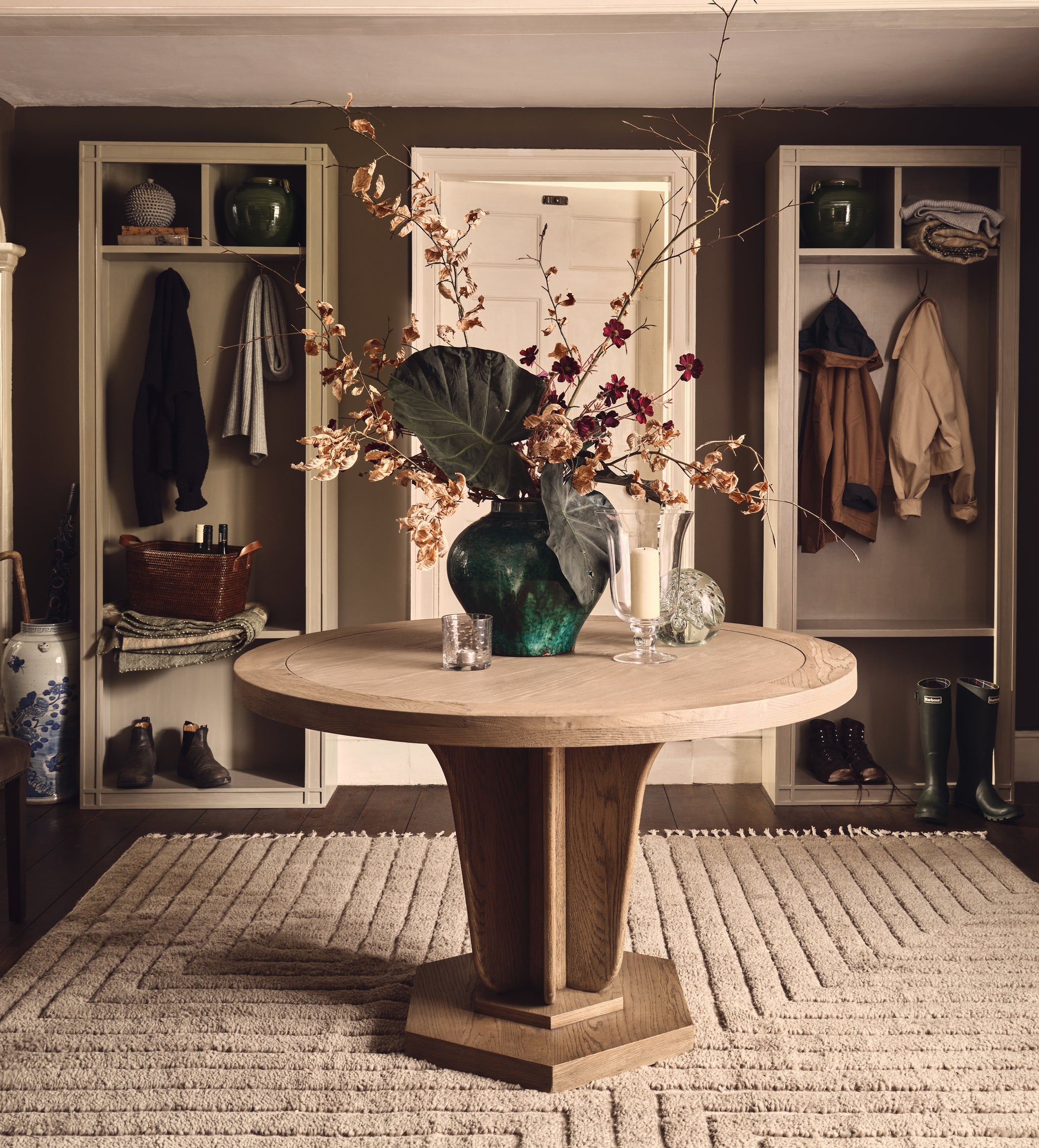 Allegro Round Dining Table - Small - Weathered Oak