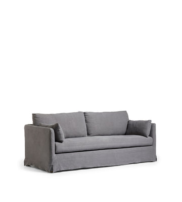 Solatium Linen 3-Seater Sofa - Charcoal