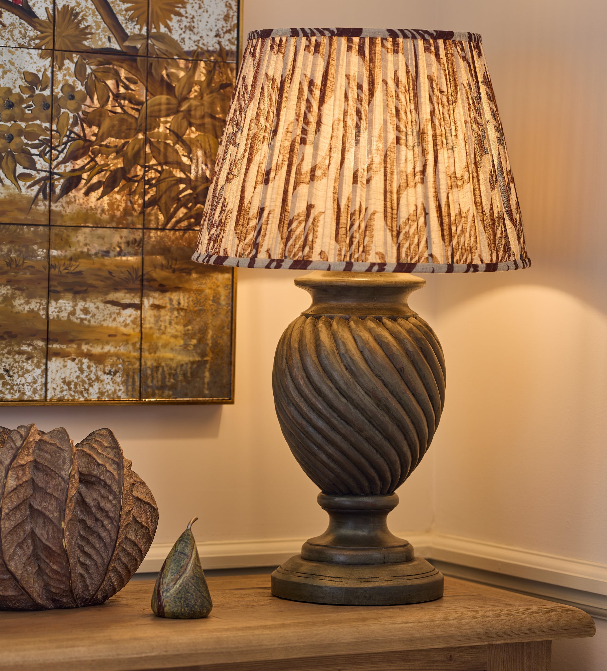 Solomon Table Lamp Base - Davis Green
