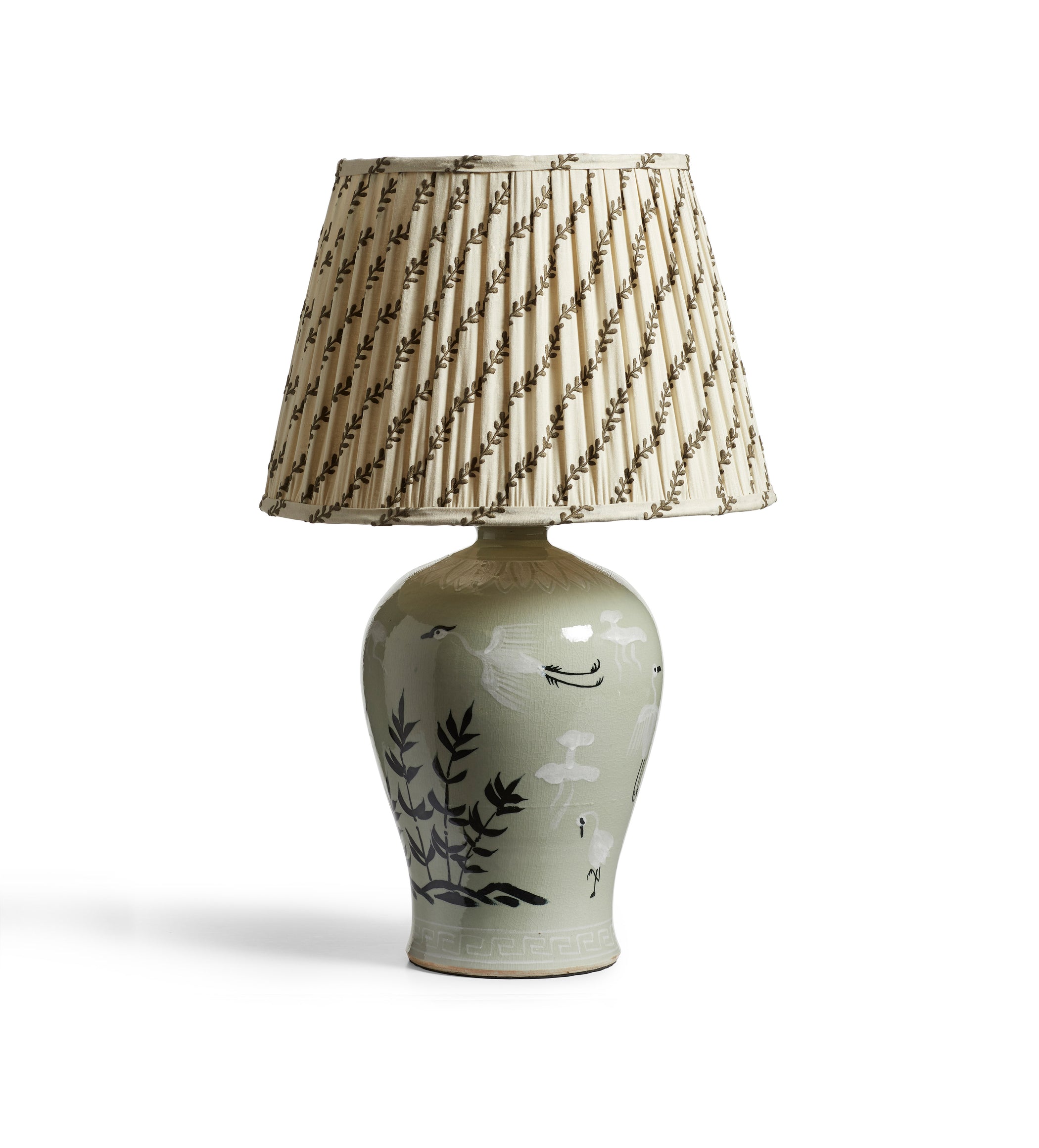 Songnen Crane Table Lamp Base - Celadon