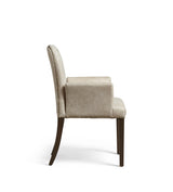 Stafford Leather Dining Chair with Arms - China Clay