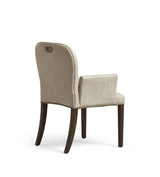Stafford Leather Dining Chair with Arms - China Clay