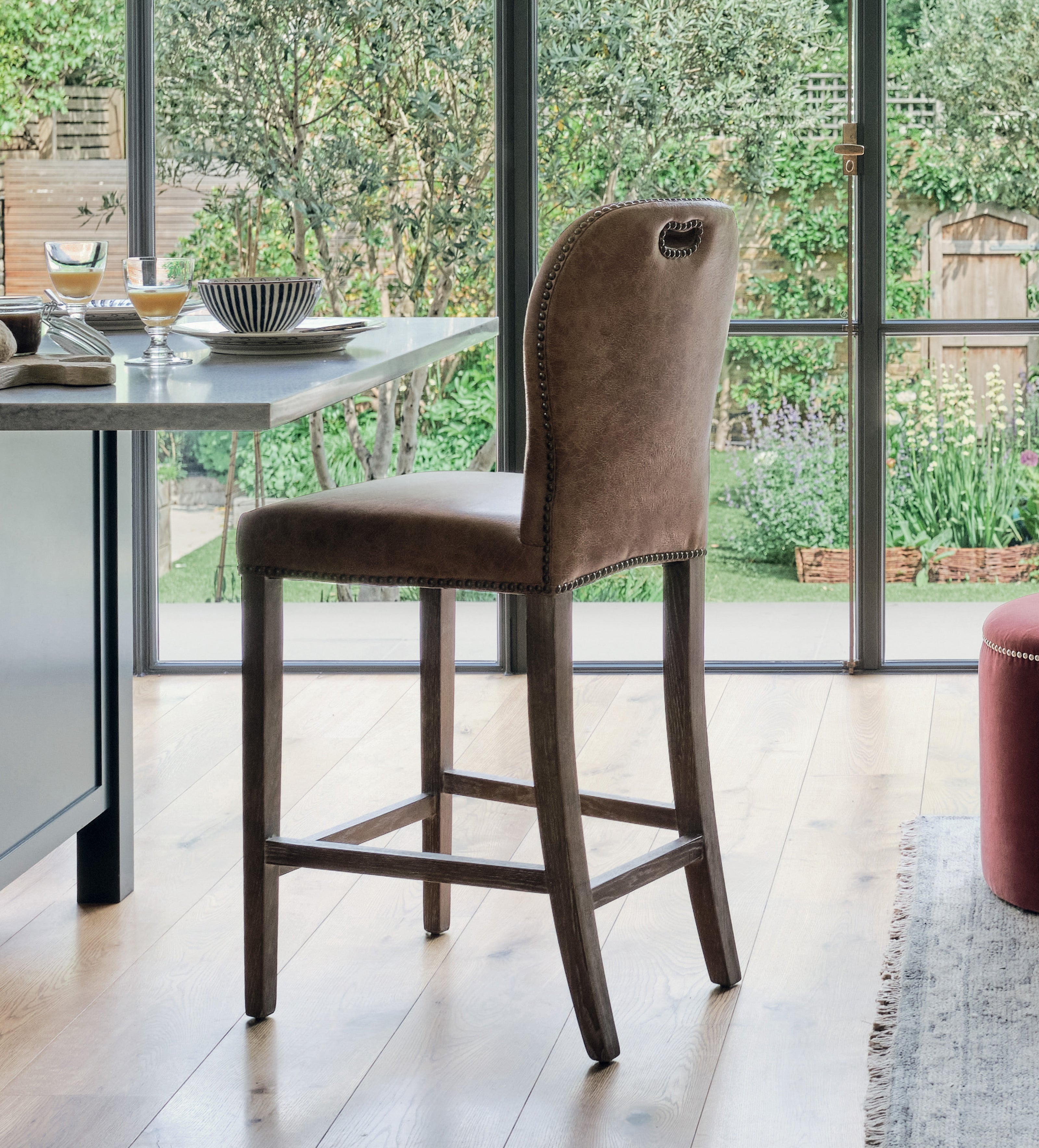 stafford leather dining chair - aged tobacco reviews Brown Stafford Vintage Leather Carver Chair