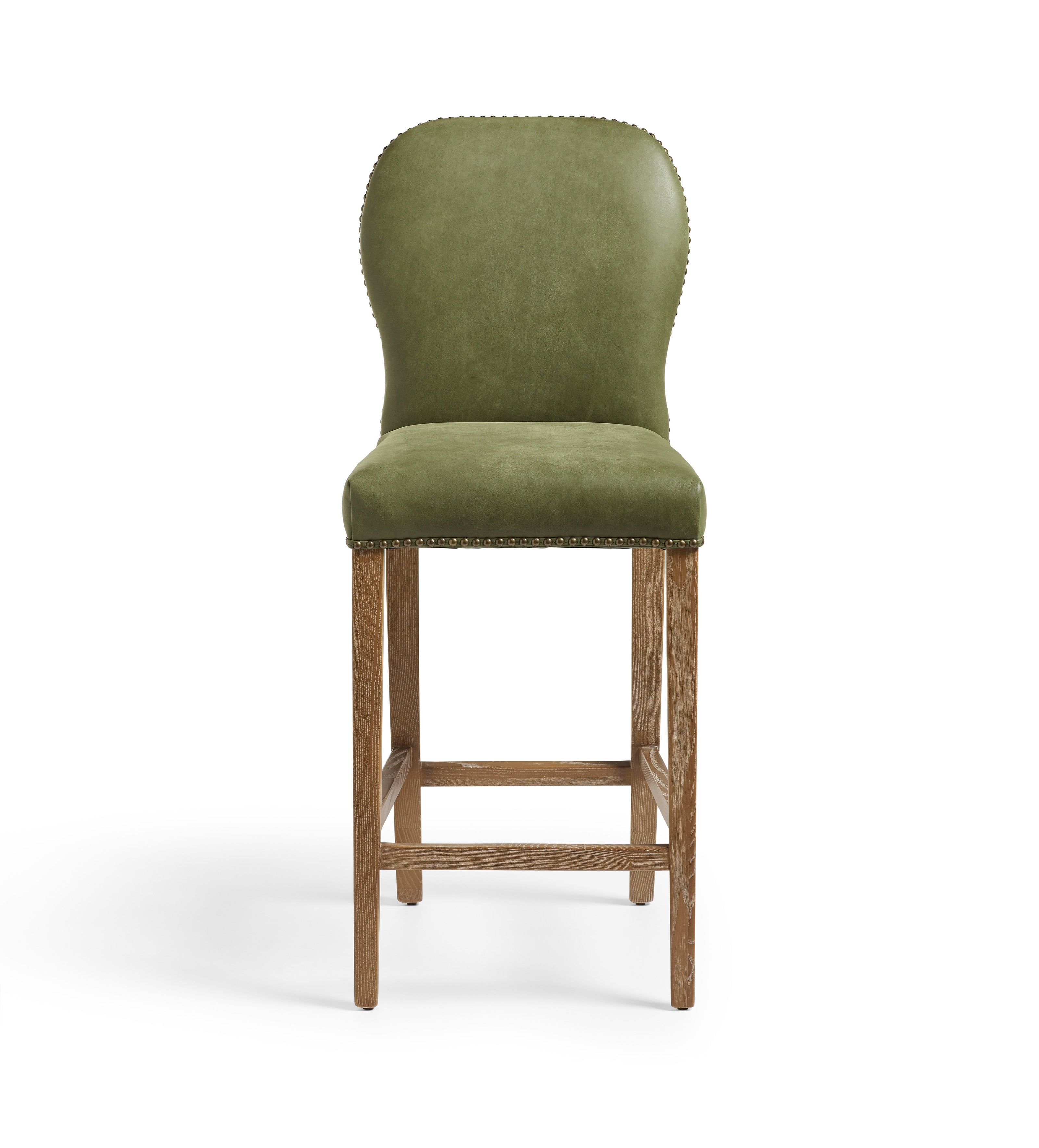 Stafford Leather Bar Stool - Spruce