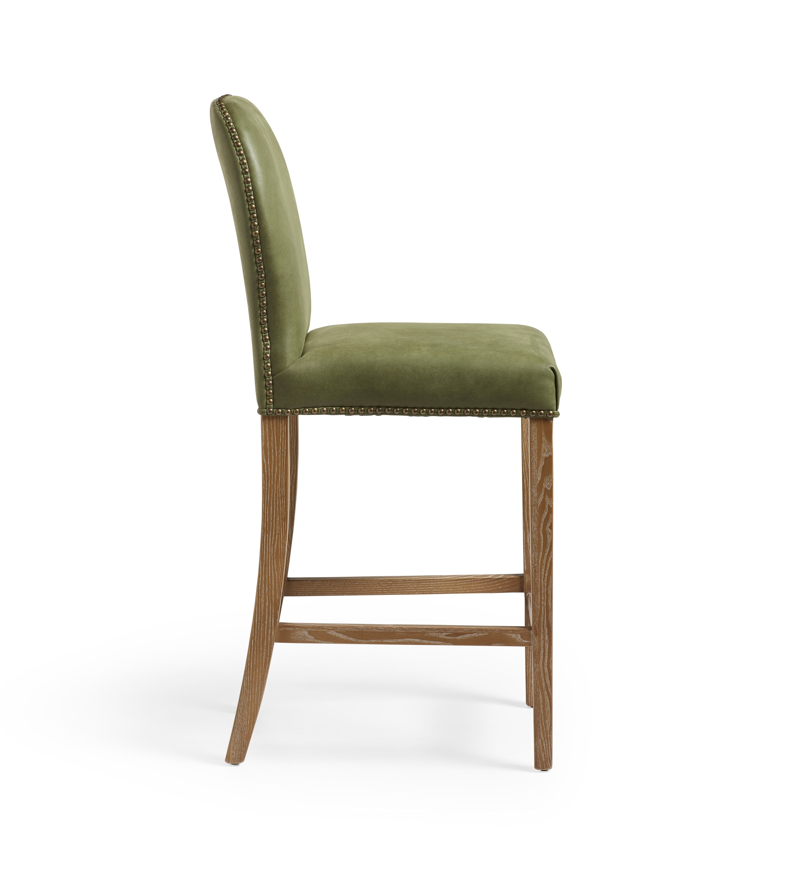 Stafford Leather Bar Stool - Spruce