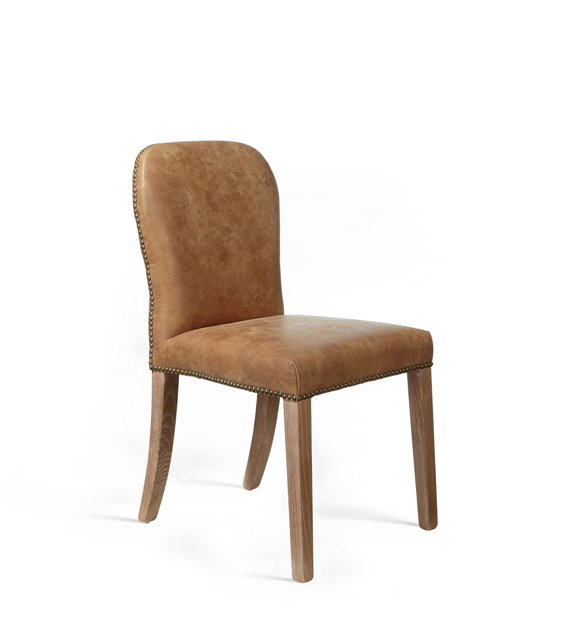 Stafford Leather Dining Chair Aged Tobacco