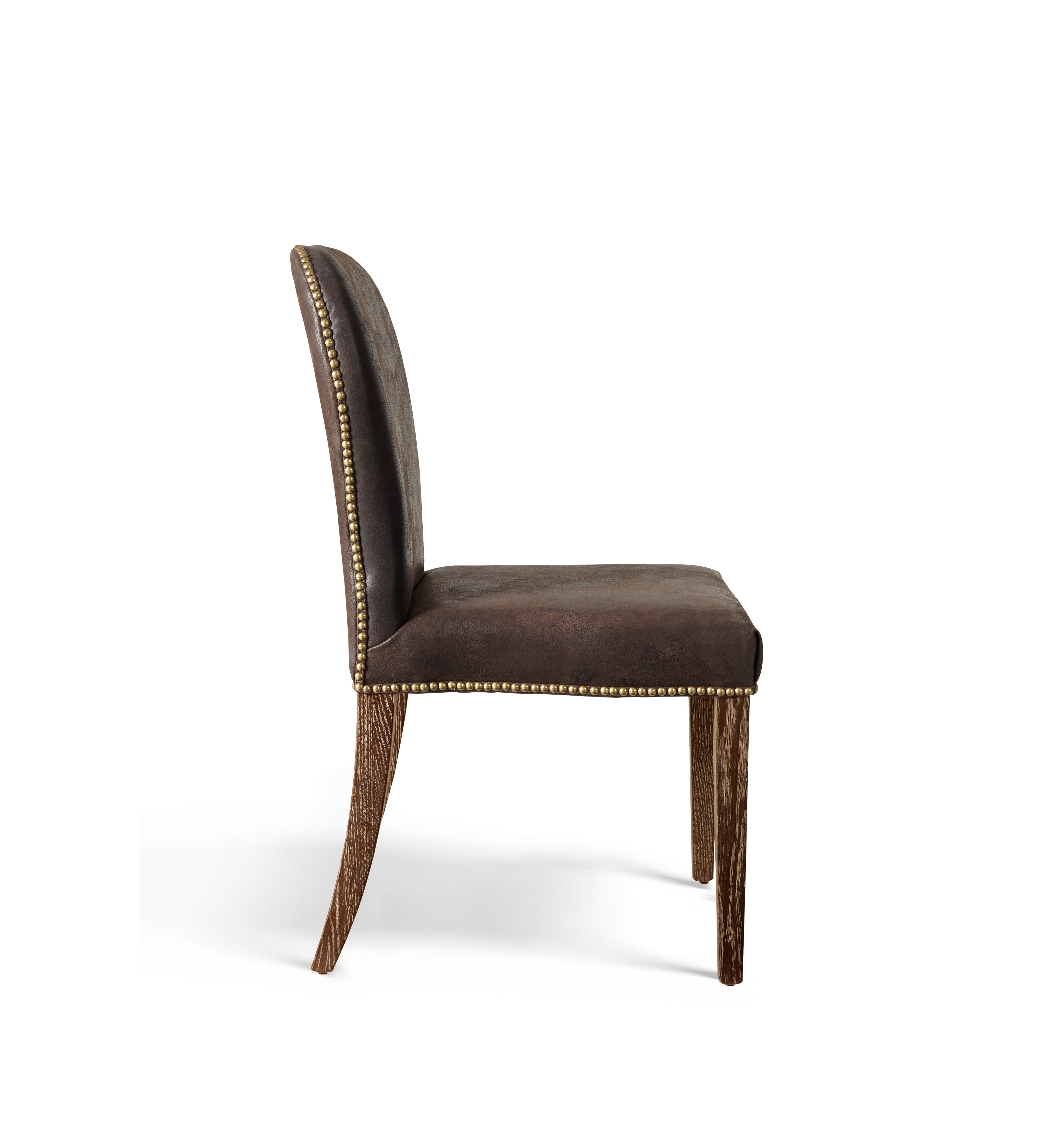 Stafford Leather Dining Chair - Aged Truffle - Set of Four
