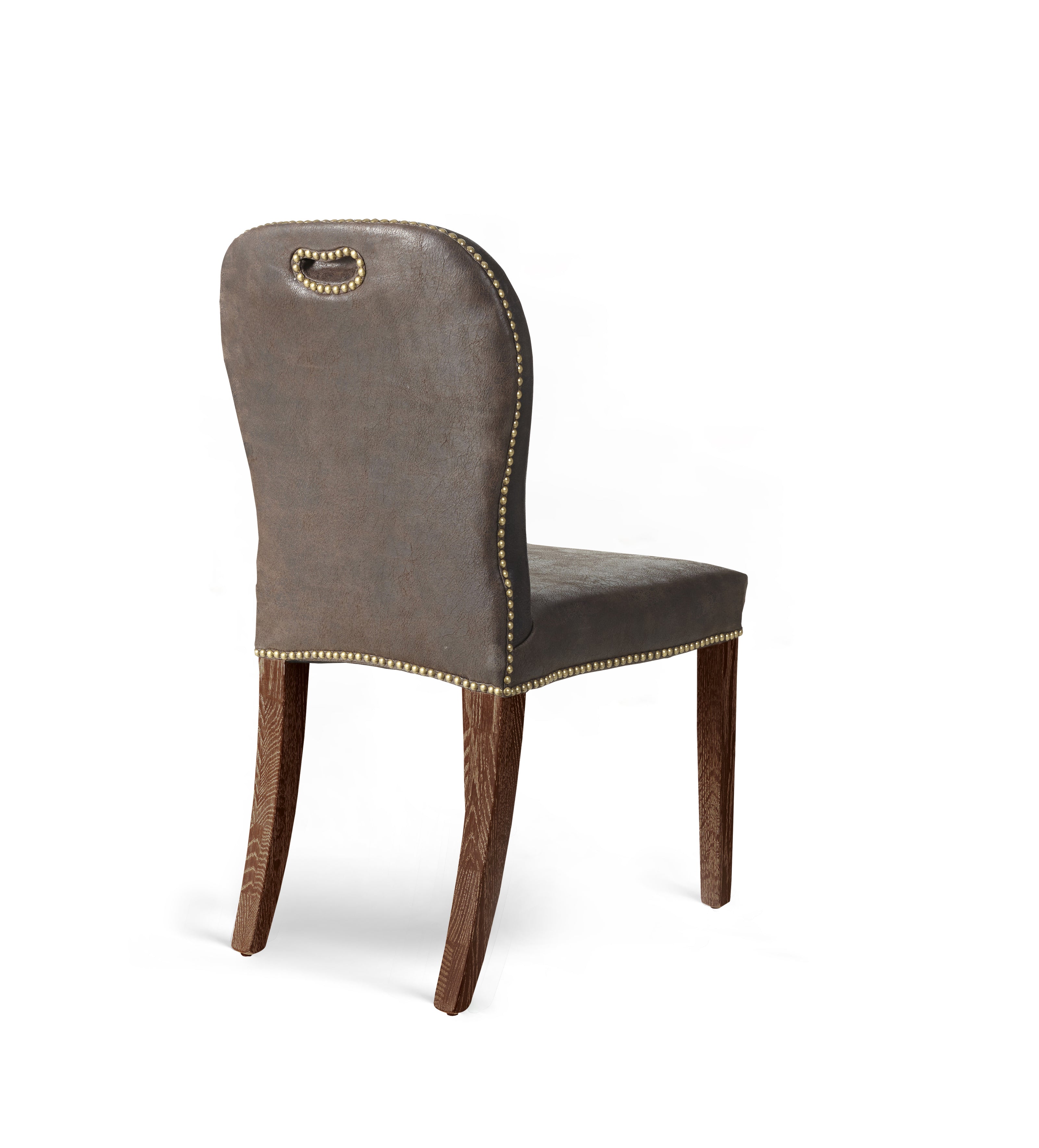 Stafford Leather Dining Chair - Aged Truffle - Set of Four