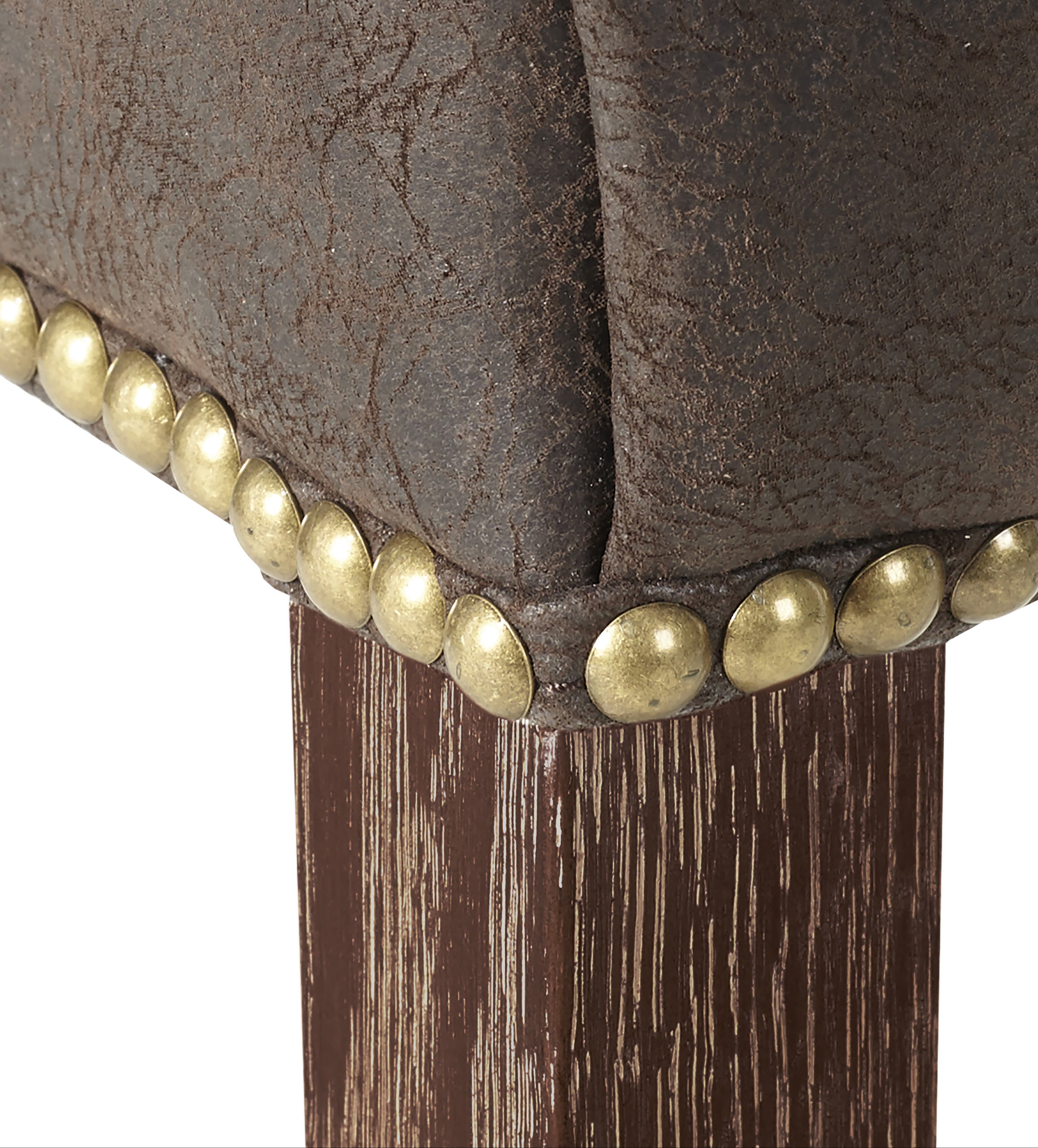 Stafford Leather Dining Chair - Aged Truffle - Set of Four