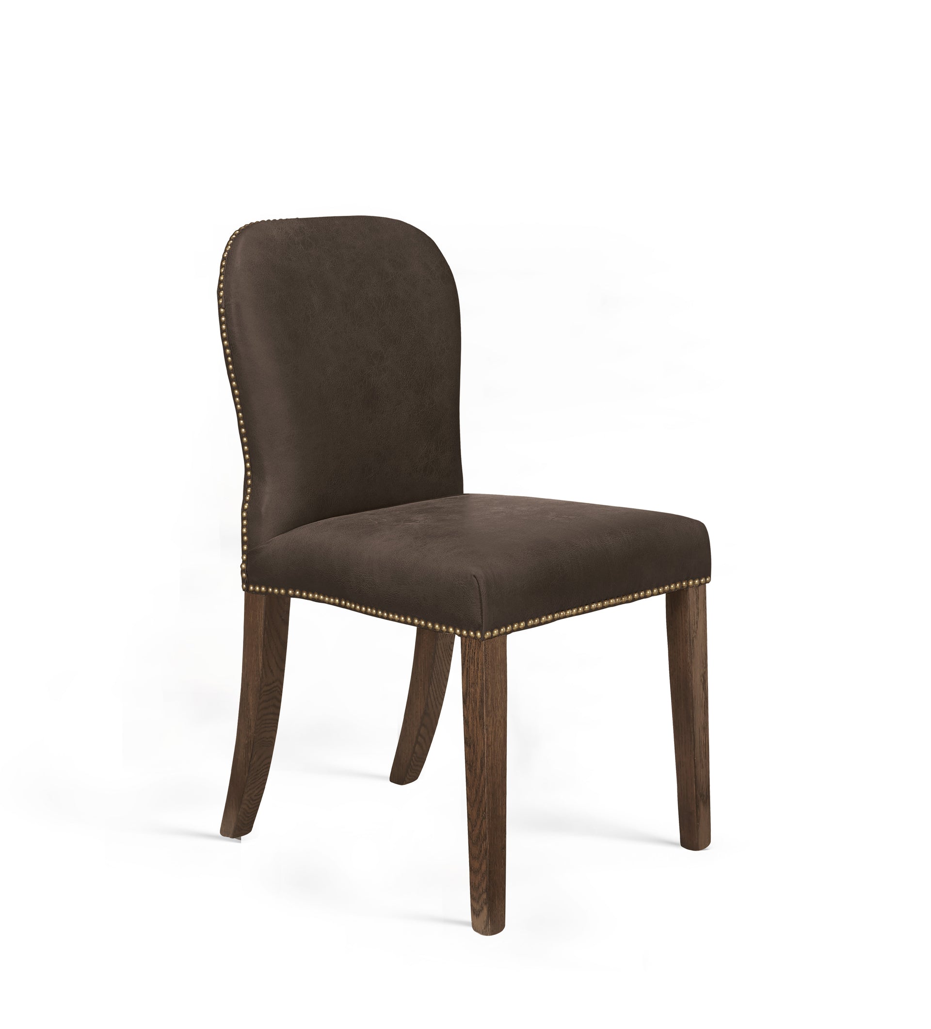 Stafford Leather Dining Chair Aged Truffle