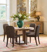Stafford Leather Dining Chair - Aged Truffle - Set of Four