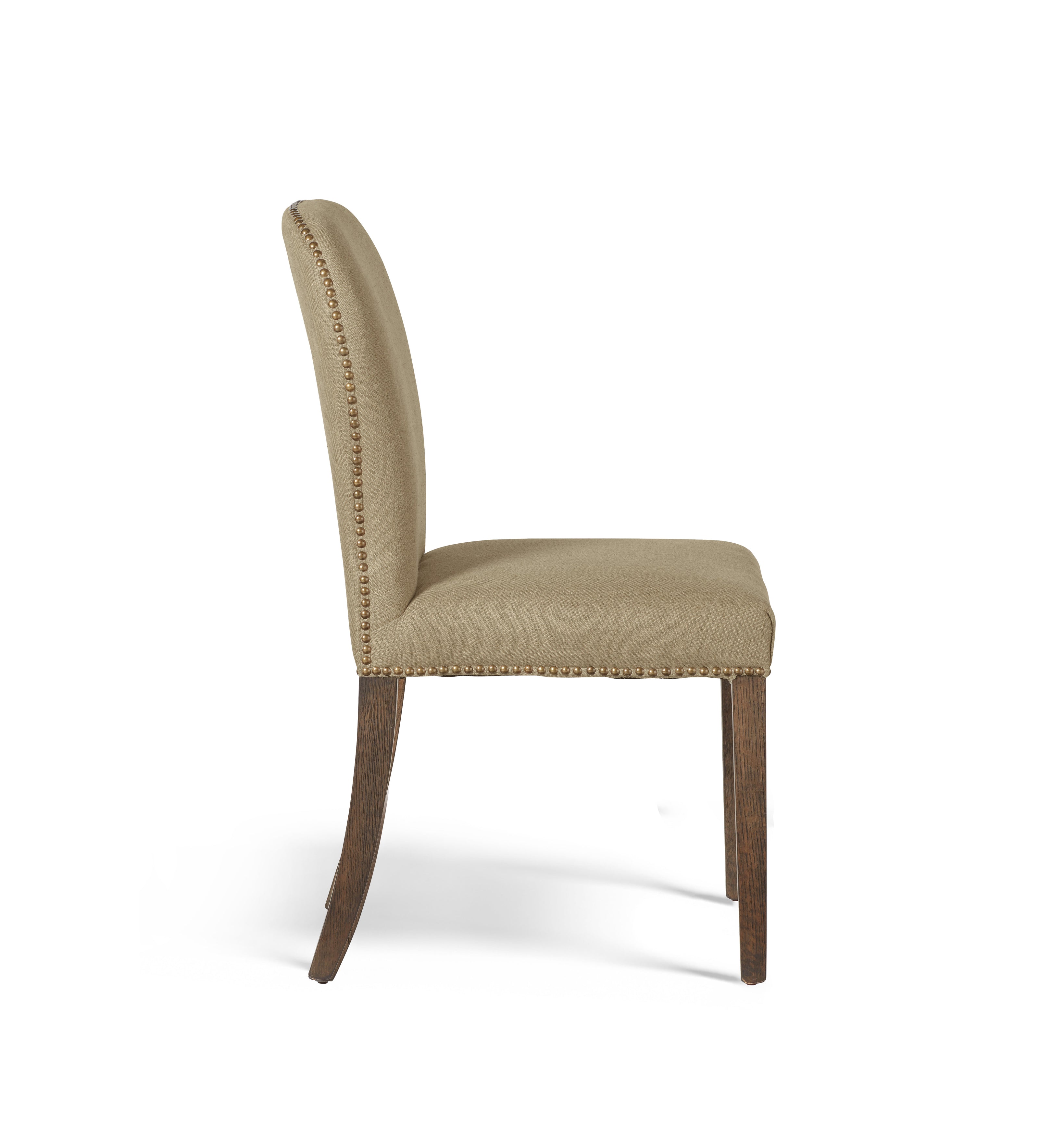 Stafford Linen Dining Chair - Wild Oats Wide Herringbone - Set of Four