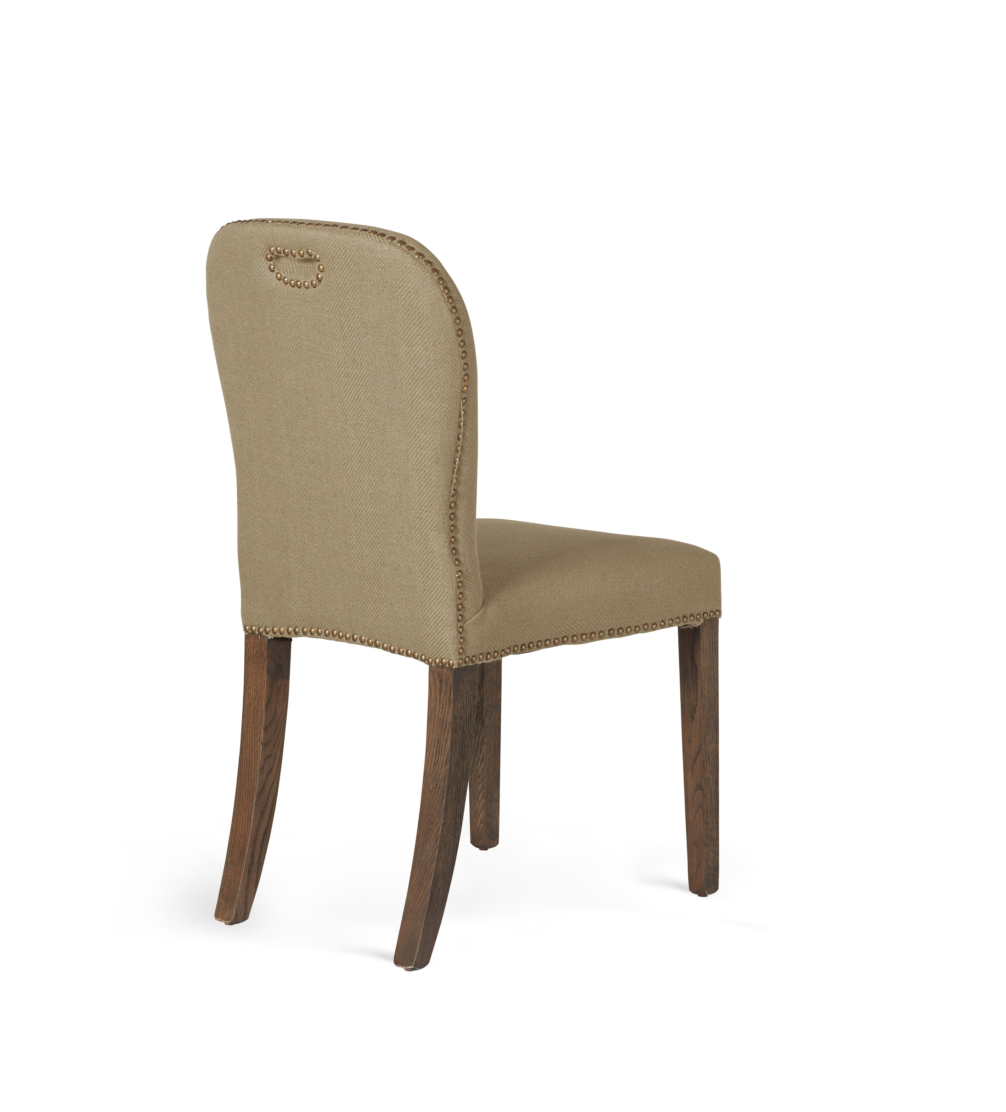 Stafford Linen Dining Chair - Wild Oats Wide Herringbone - Set of Four