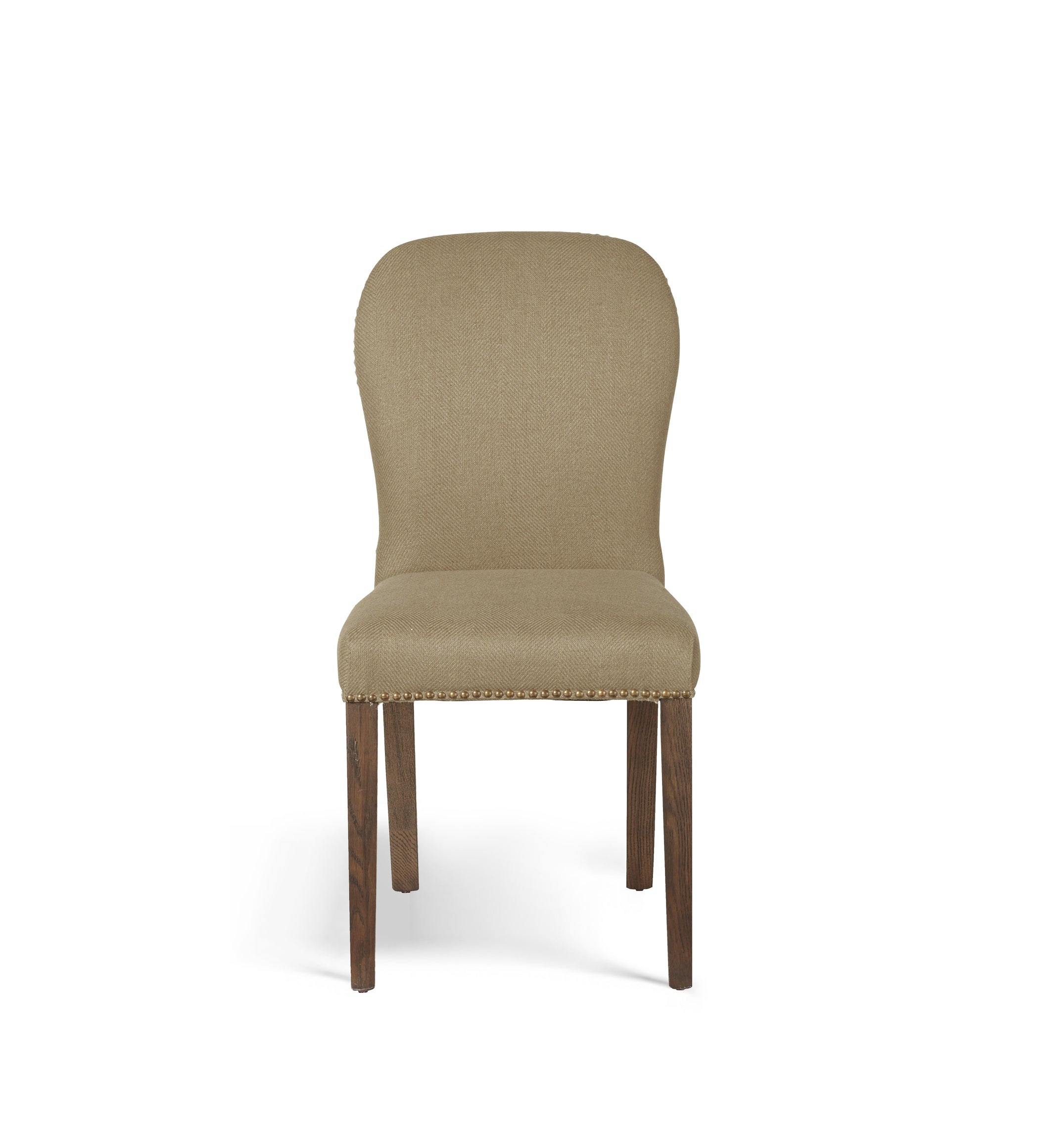 Stafford Linen Dining Chair - Wild Oats Wide Herringbone