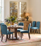 Stafford Velvet Dining Chair - Air Force Blue - Set of Six