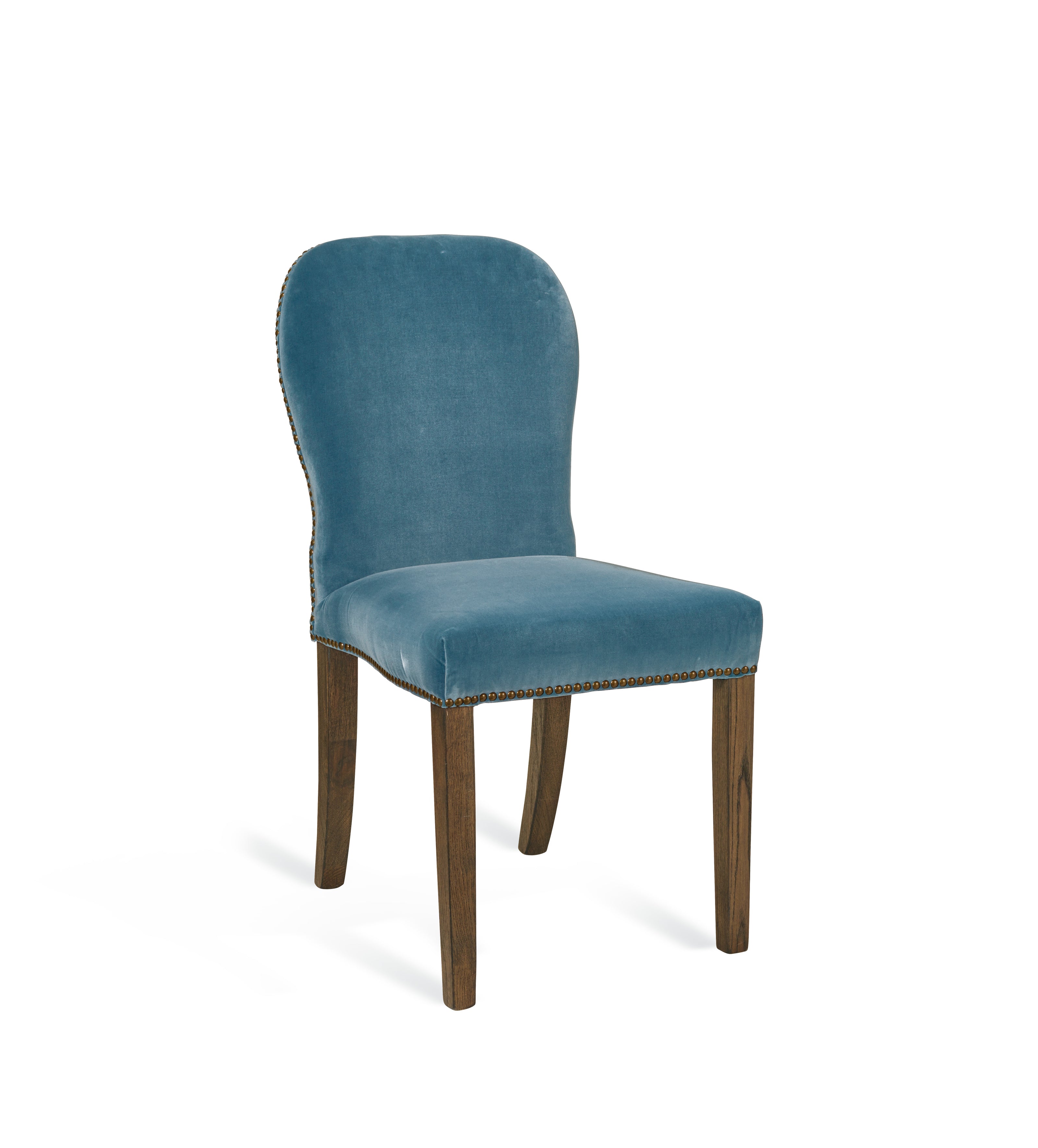 Stafford Velvet Dining Chair - Air Force Blue - Set of Four