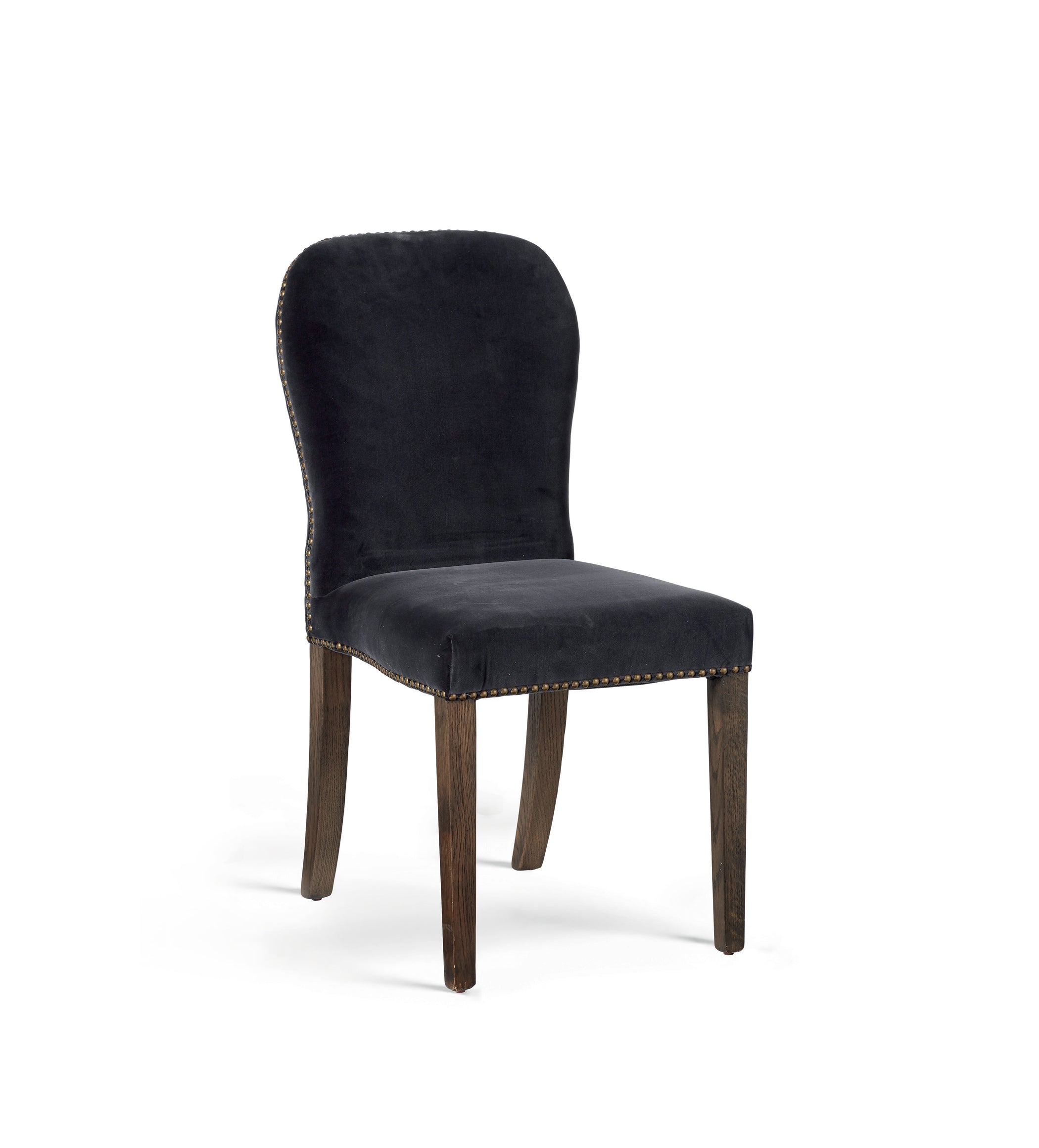 Stafford Velvet Dining Chair - Charcoal