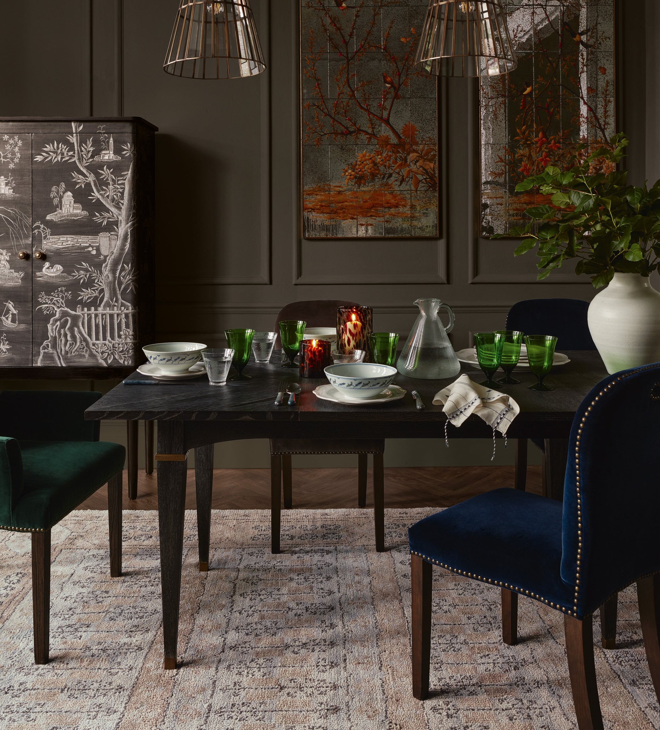 Stafford Velvet Dining Chair - Perfect Navy