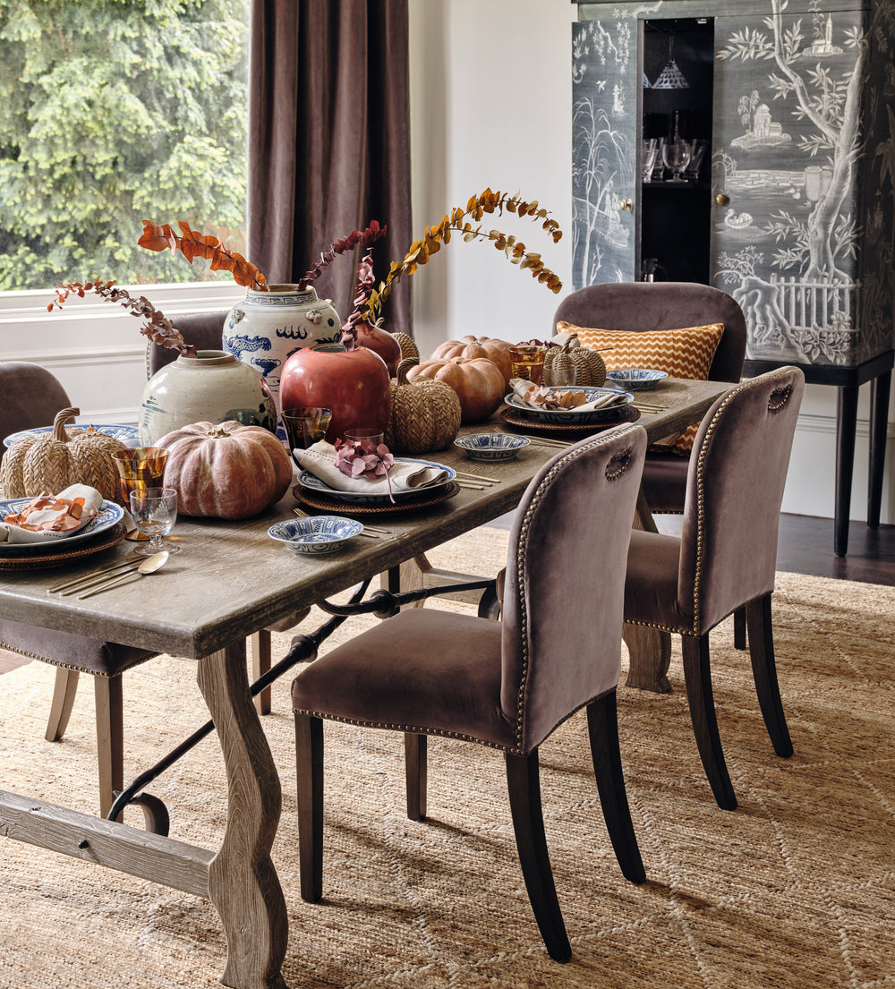 Stafford Velvet Dining Chair - Truffle - Set of Four