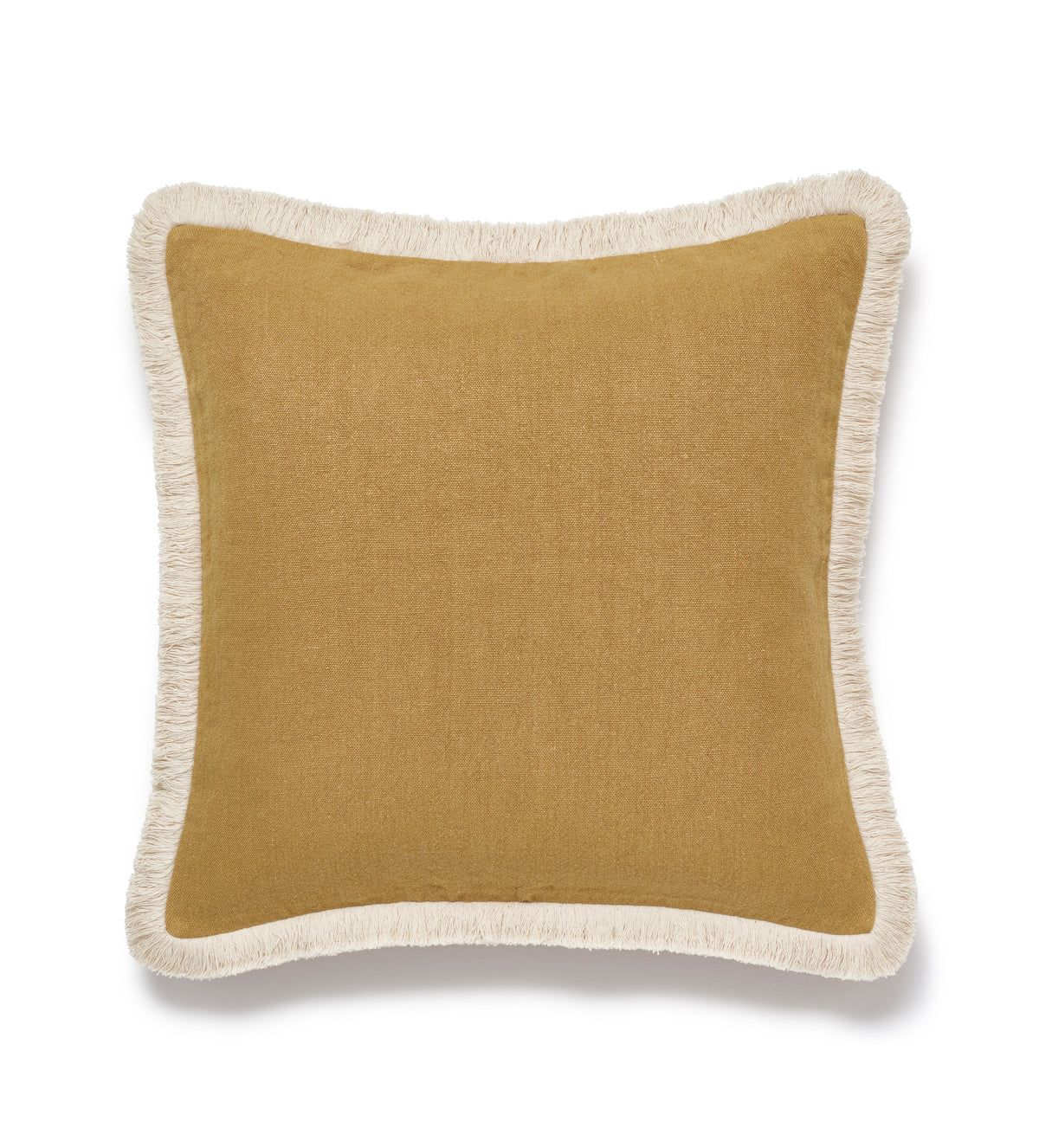 Stonewashed Fringed Linen Cushion Cover