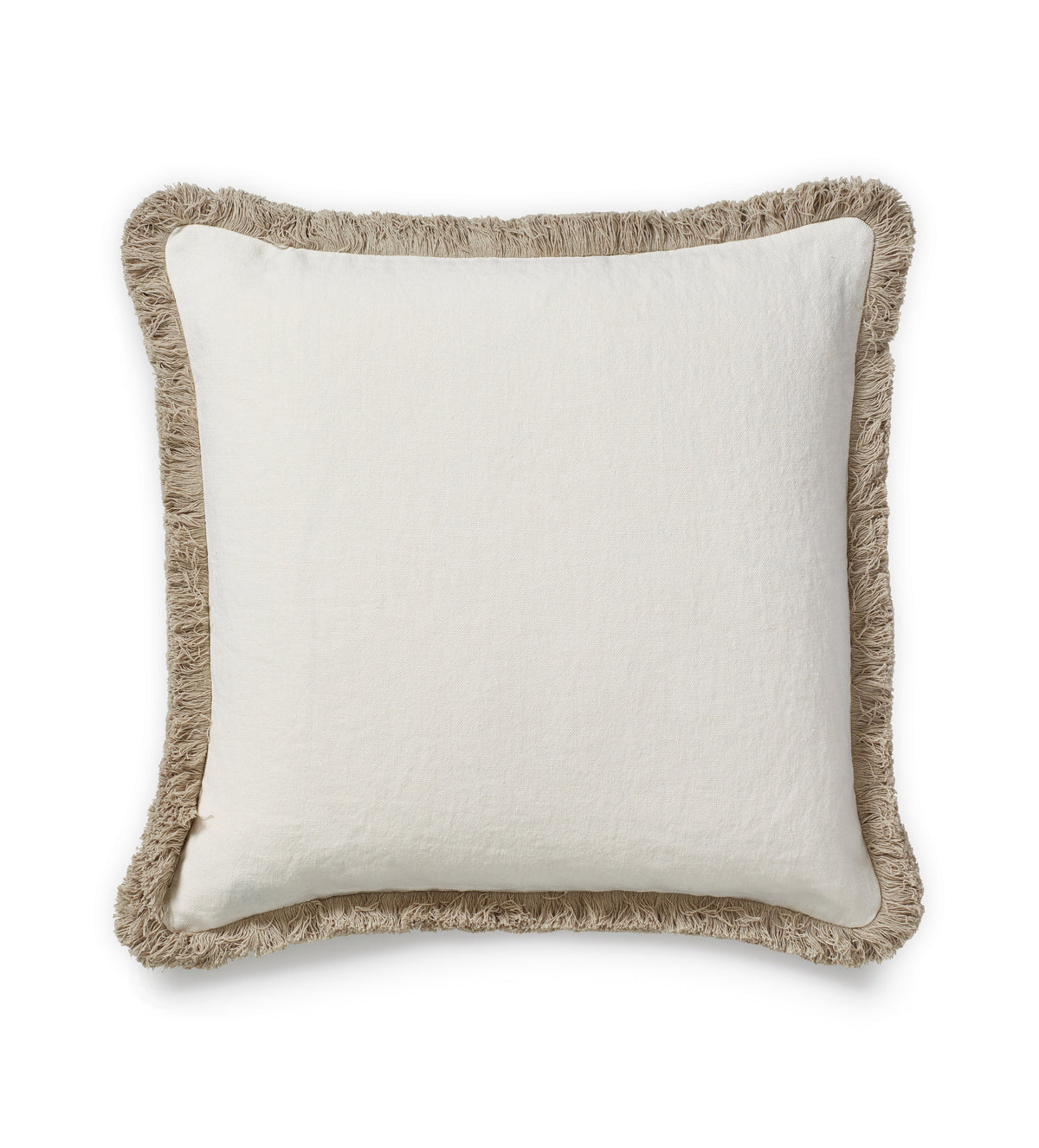 Stonewashed Linen Cushion Cover Fringing