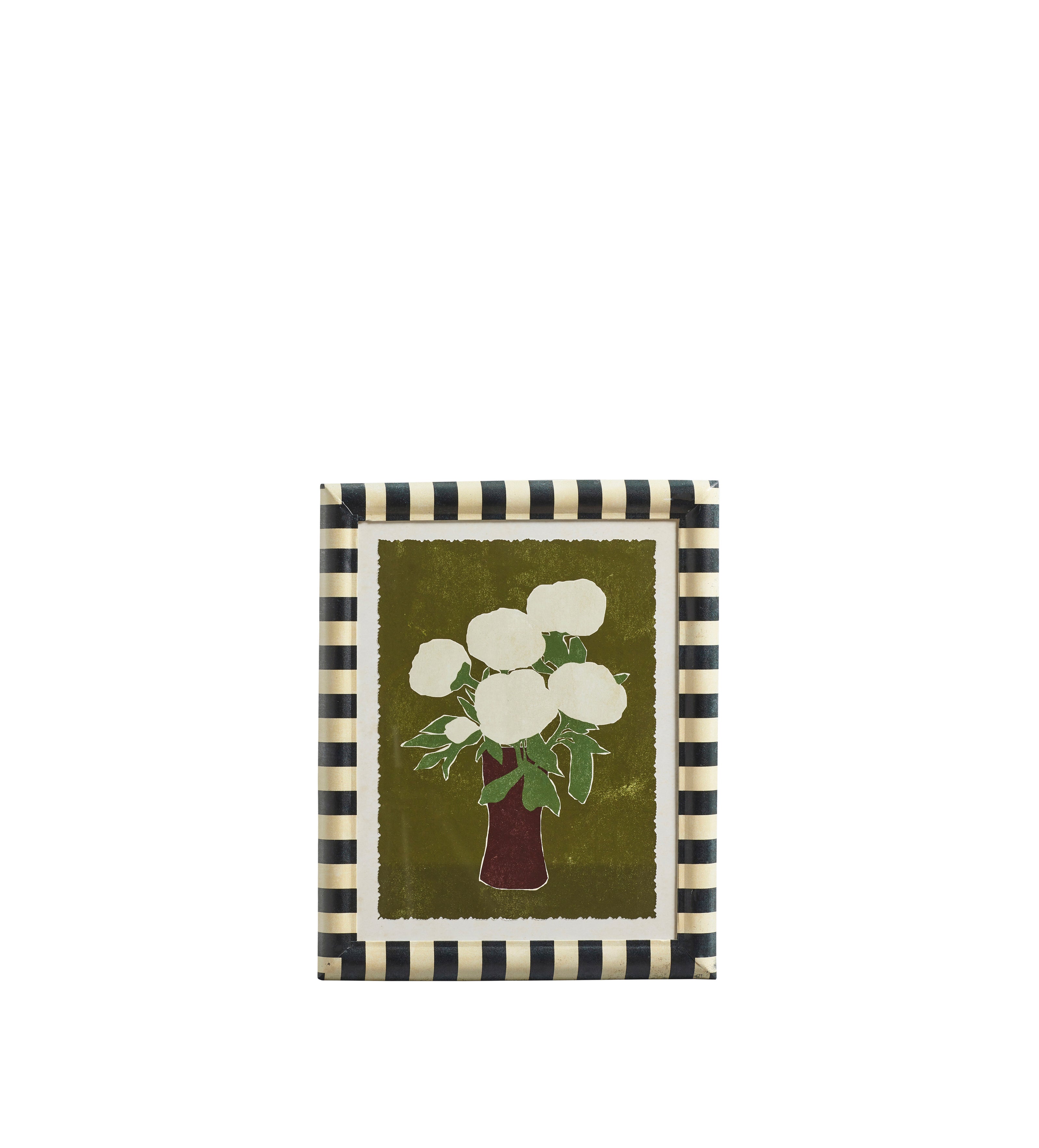 Striscia Framed Floral Prints - Set of Four - Green