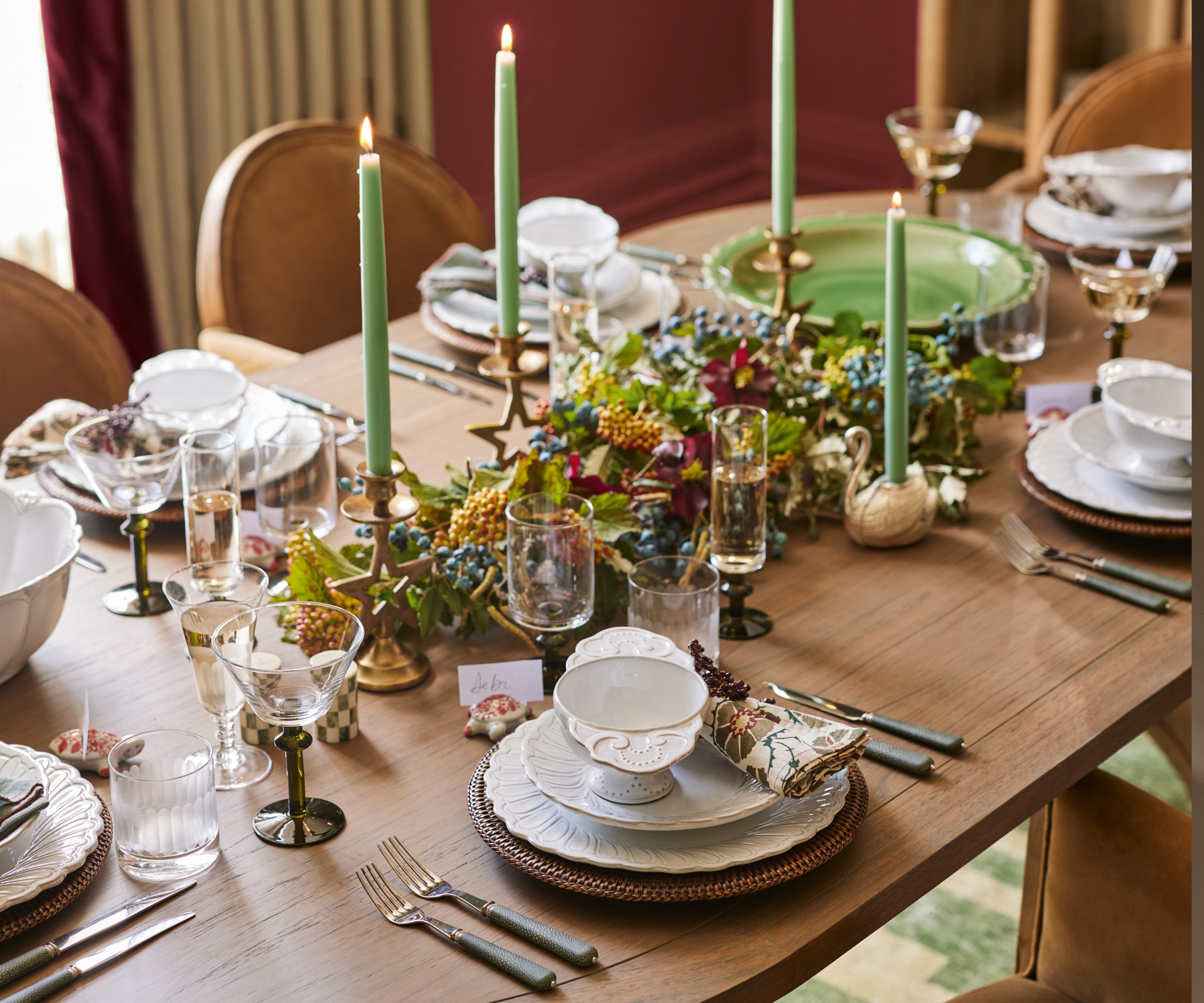 how to dress a table for christmas dinner How to Create a Simple + Elegant Christmas Table