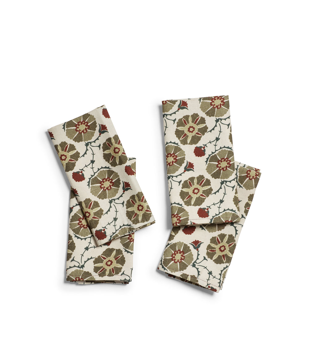 Suleyman Napkins - Set of Four - Dark Sage