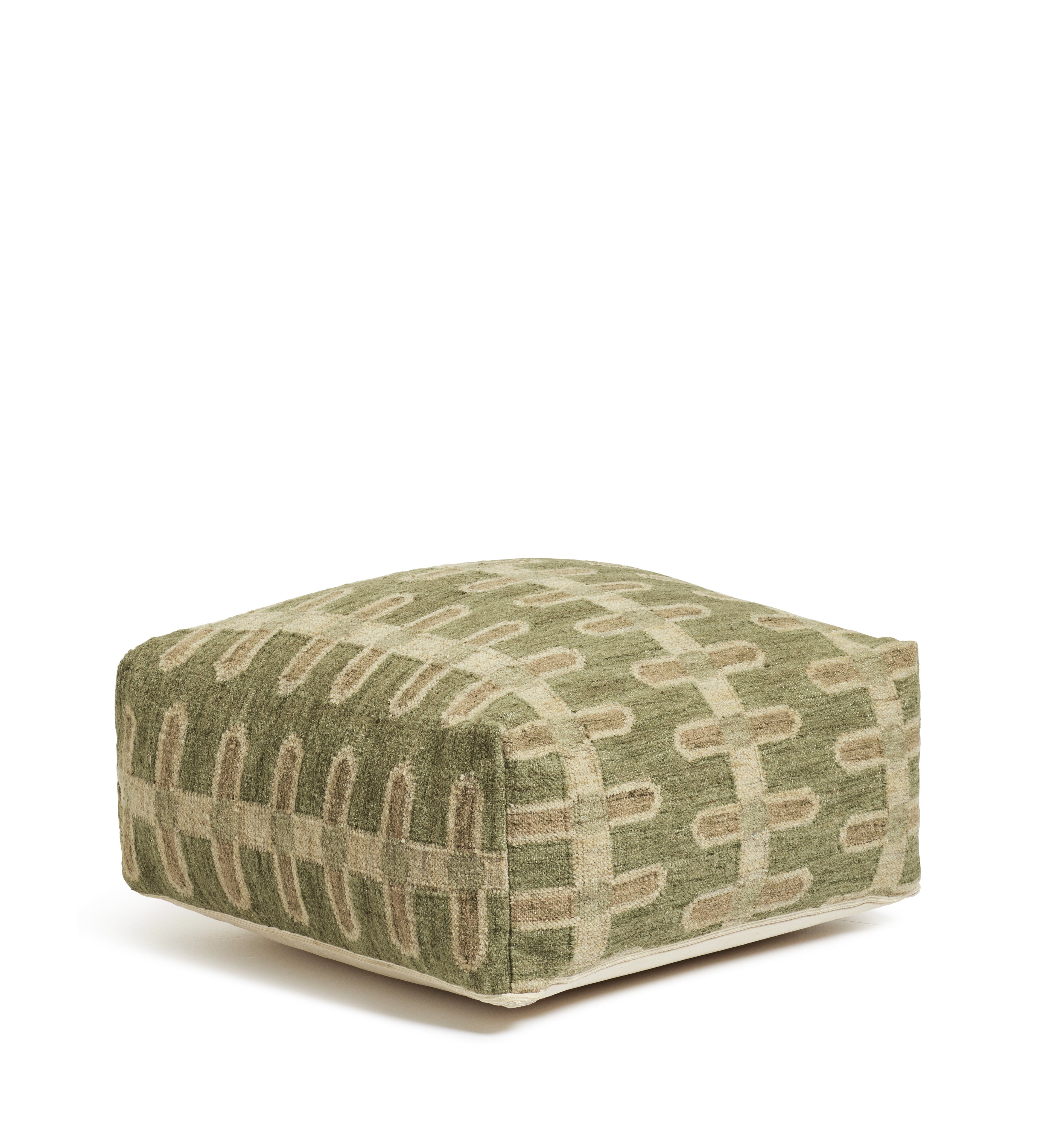 vintage floor cushion　グリーンベージュ sycamore-floor-cushion-green-