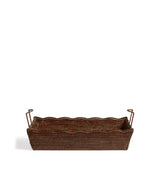 Talasa Rectangular Rattan Basket - Antique Brown