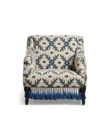 Tarma Lazaret Cotton Armchair - Midnight Blue/Off-White