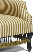 Tarma Stripe Cotton Armchair - Olive