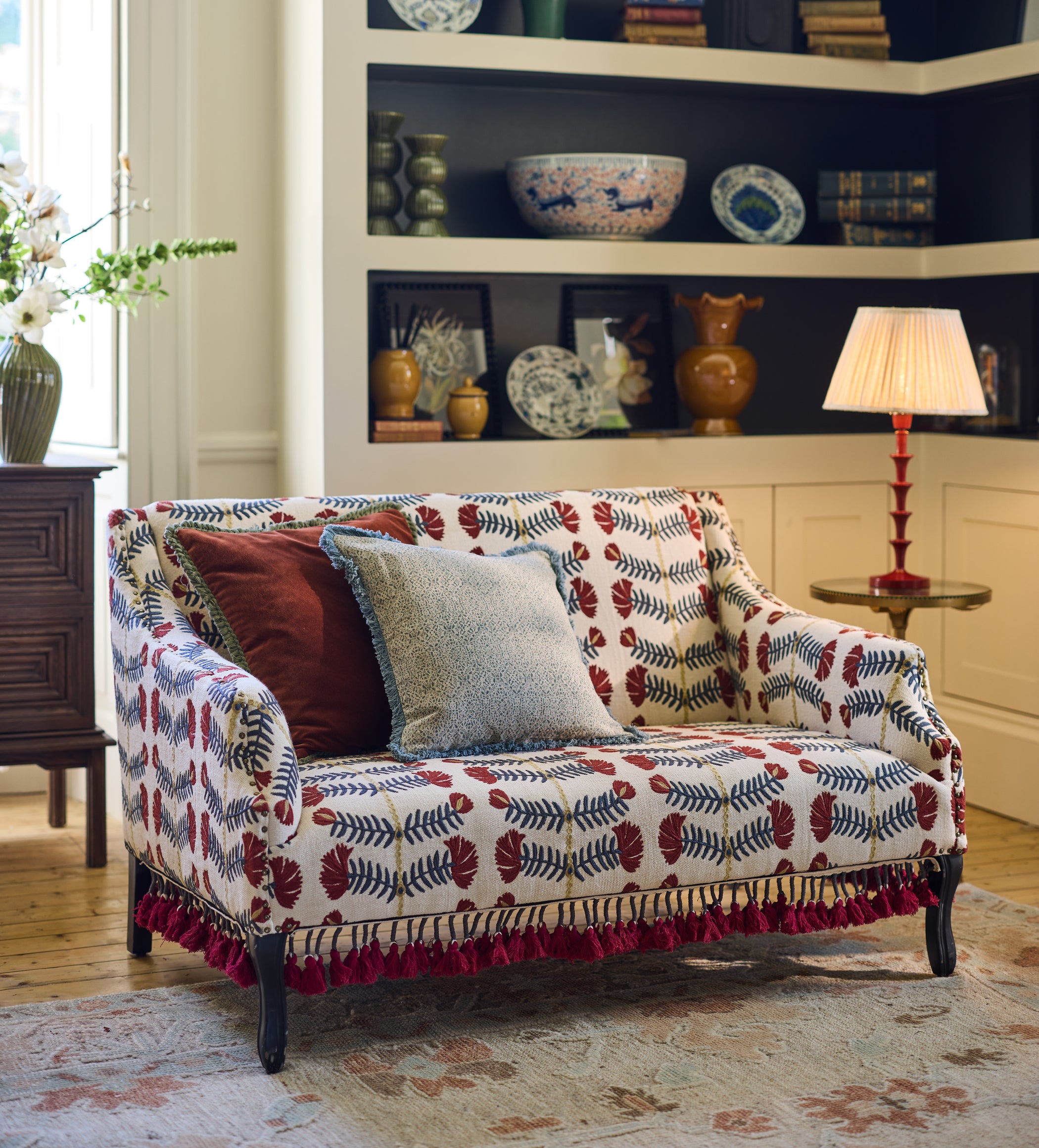 Tarma Highweald  Cotton 2-Seater Sofa- Sapphire