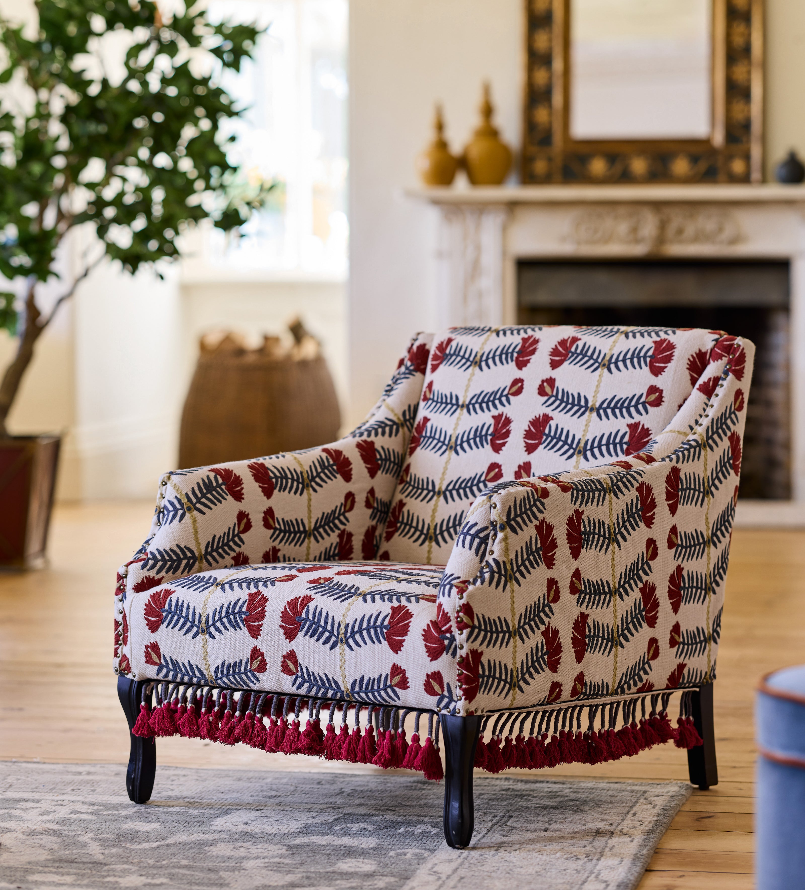 Tarma Highweald Cotton Armchair - Sapphire