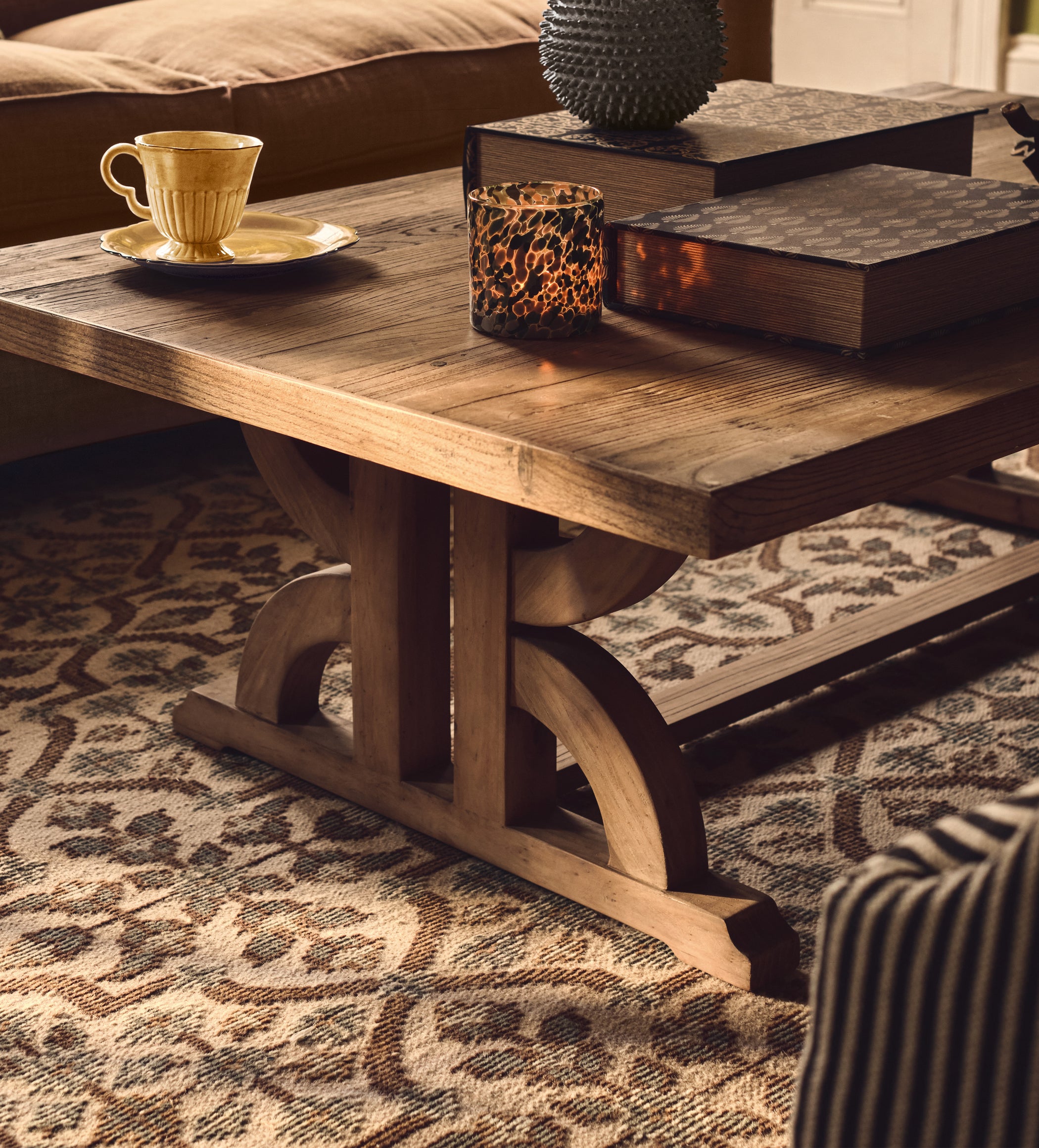 Tempus Coffee Table - Natural Recycled Elm