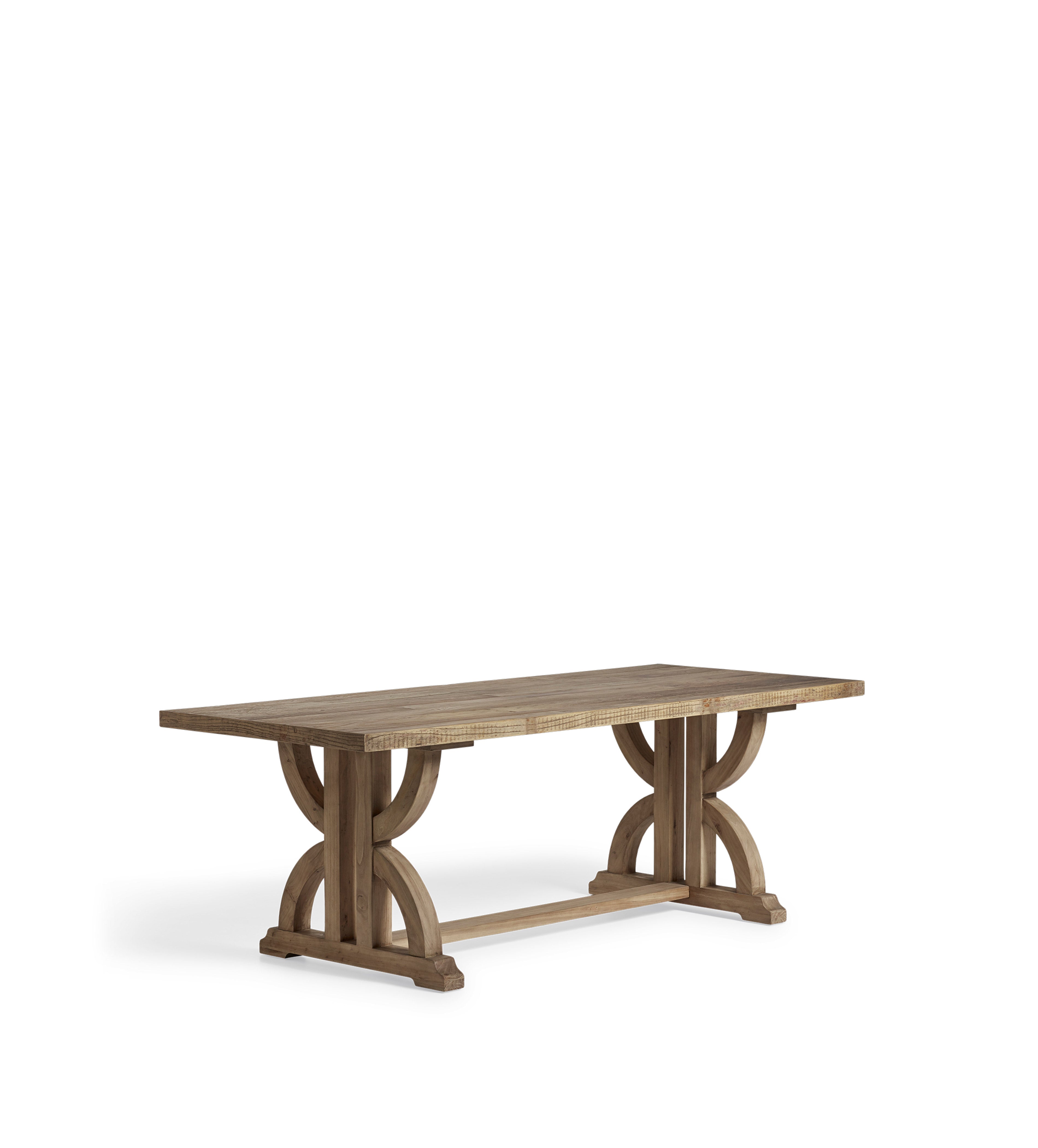 Tempus Dining Table - Natural Recycled Elm Wood | OKA