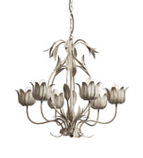Thalia Floral Chandelier - Distressed Vellum