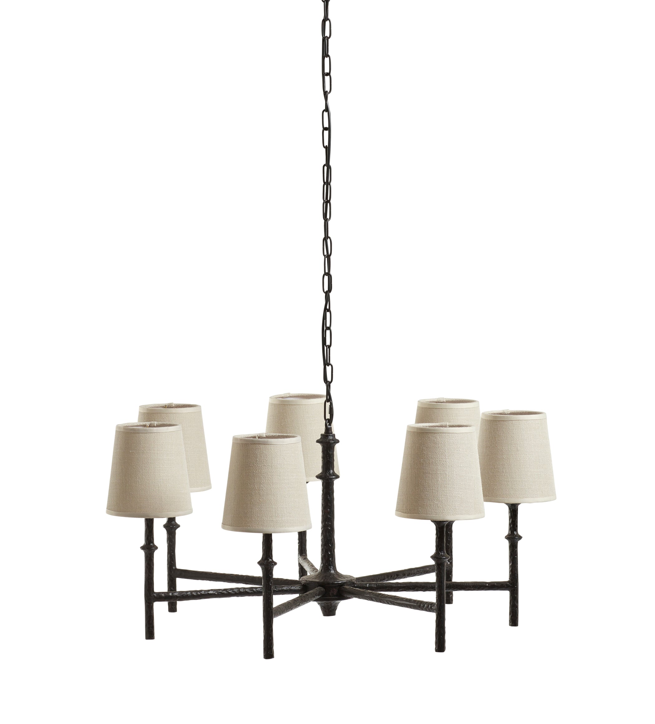 Thomasin Chandelier with Shades - Blackened Bronze