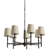 Thomasin Chandelier with Shades - Blackened Bronze