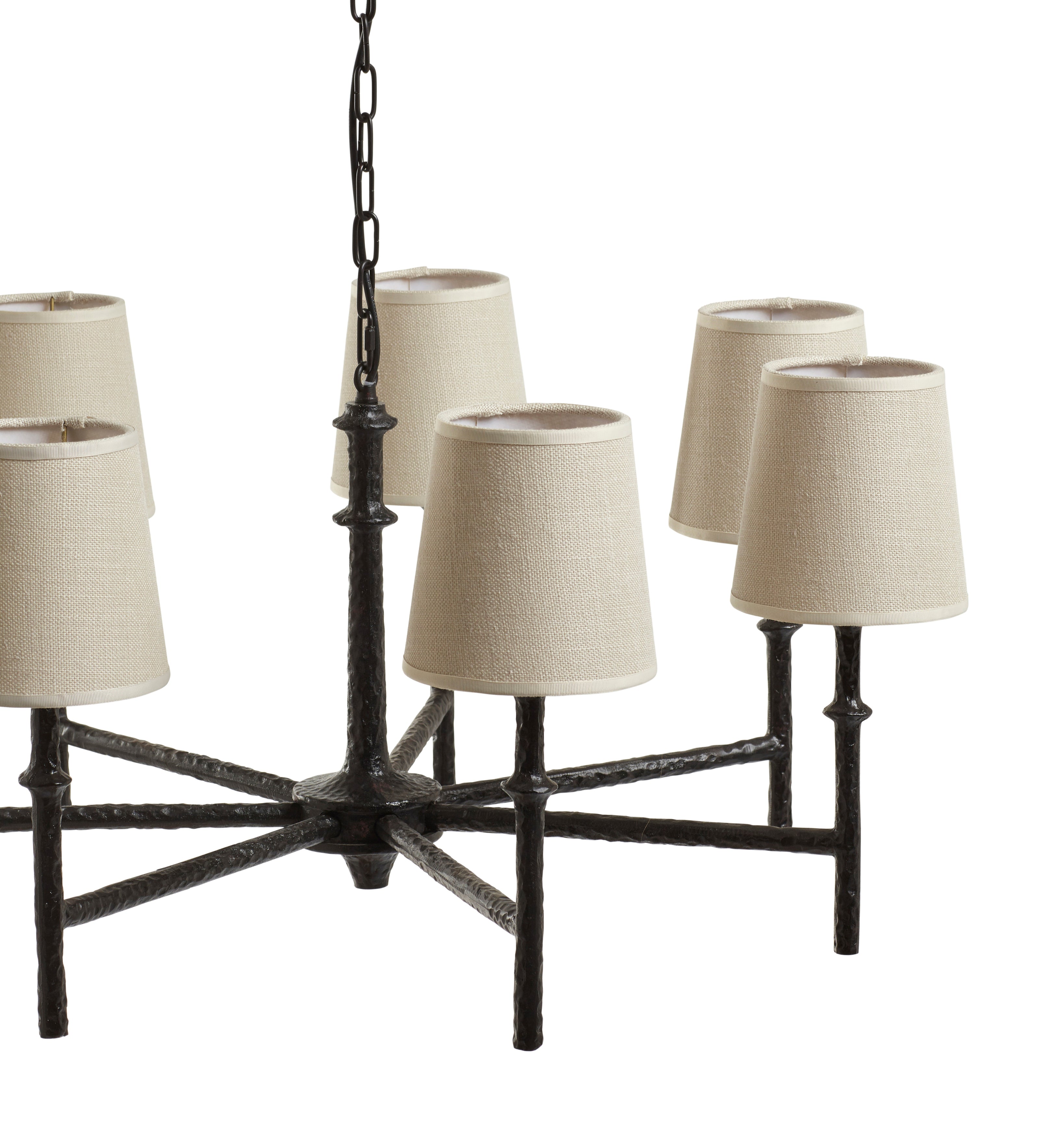 Thomasin Chandelier with Shades - Blackened Bronze