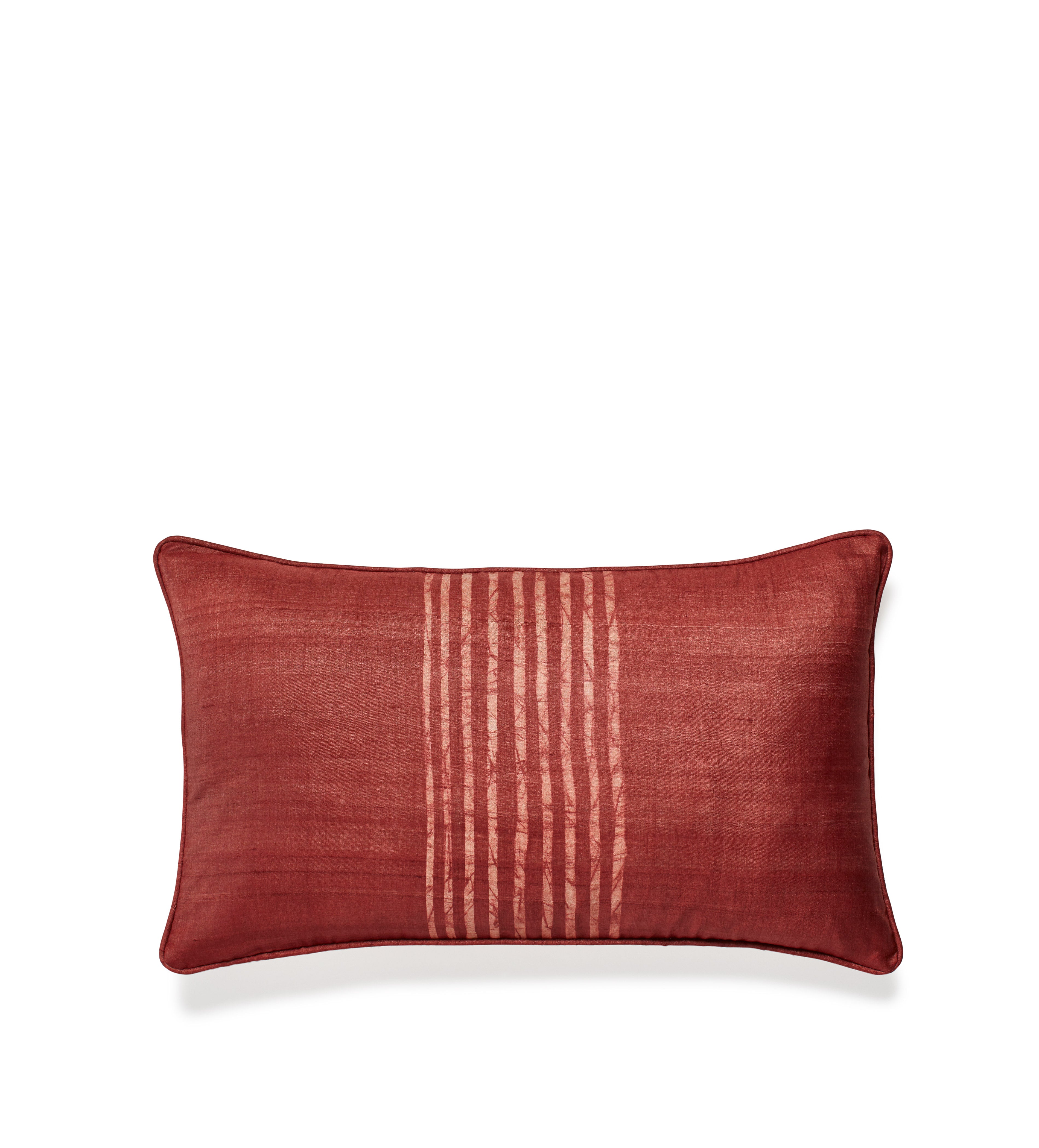 Tora Stripe Cushion Cover - Red Madder | OKA