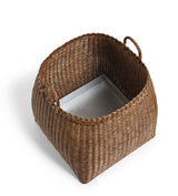 Tresse Rattan Planter - Antique Brown
