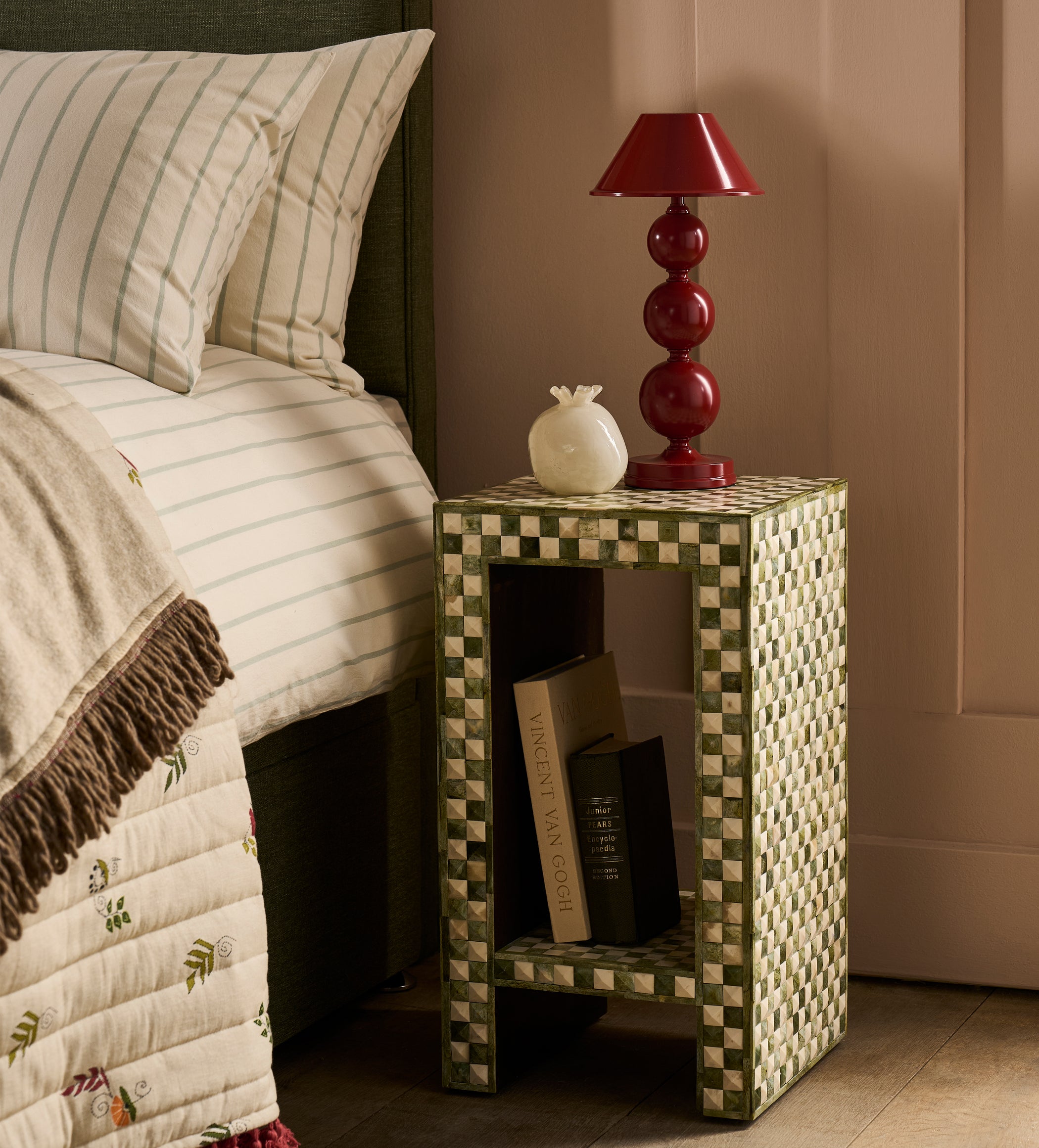 Triya Wireless Table Lamp and Shade - Red