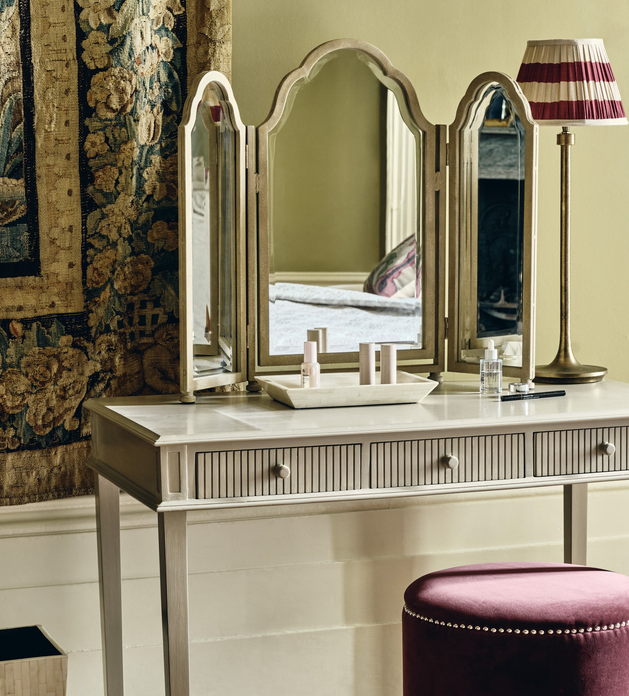 Trois Mirror - Antique Silver