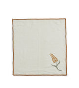 Tulipe Napkins with Overlock - Set of Four - Ochre