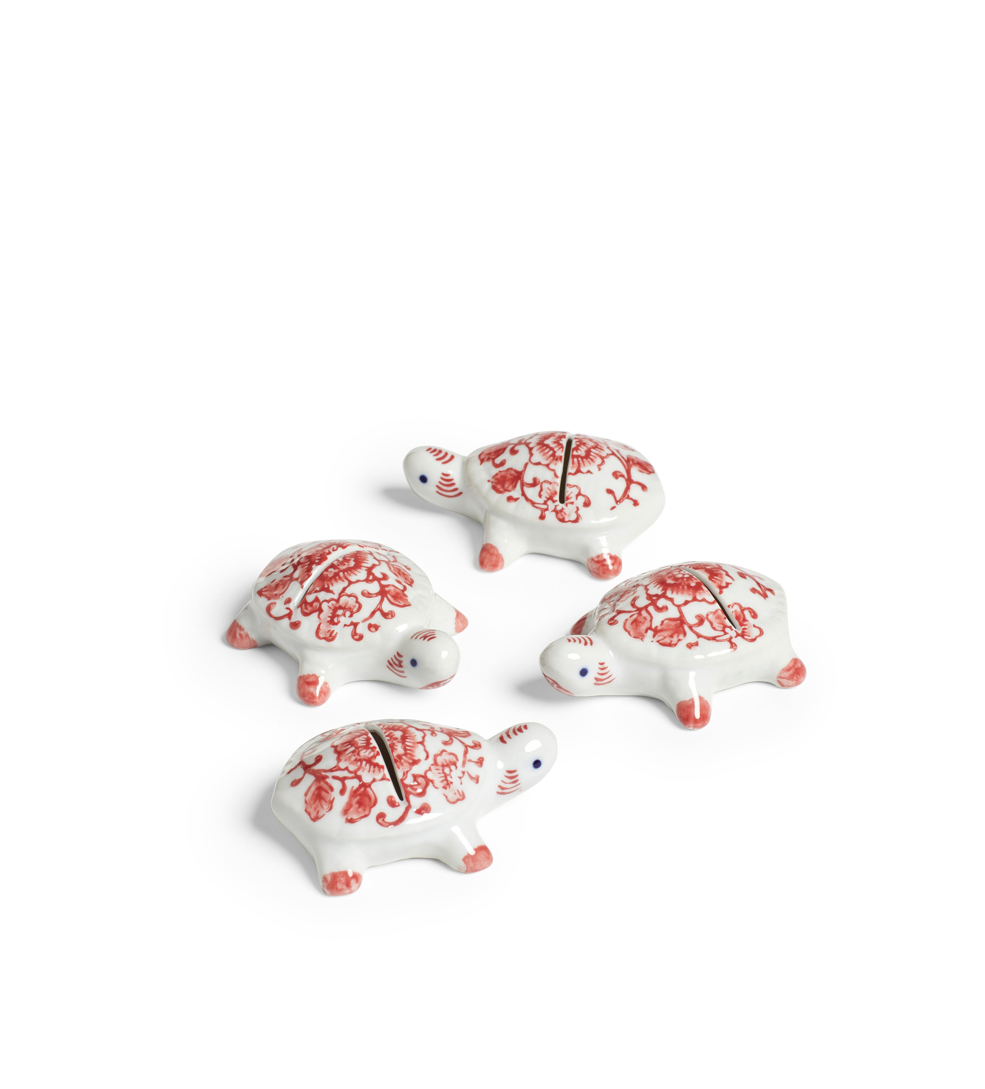 Turtle Cardholders - Set of Four - Red